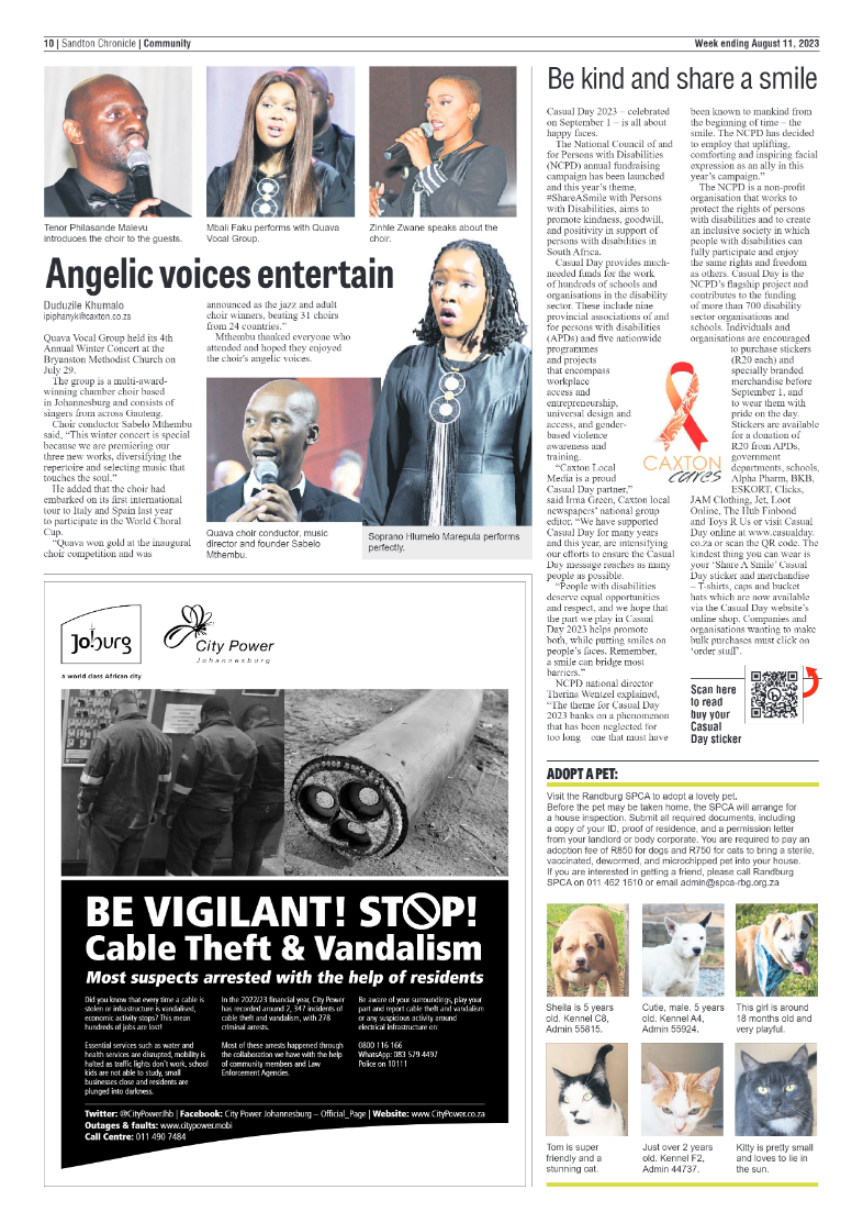 Sandton Chronicle 11 August 2023 page 10