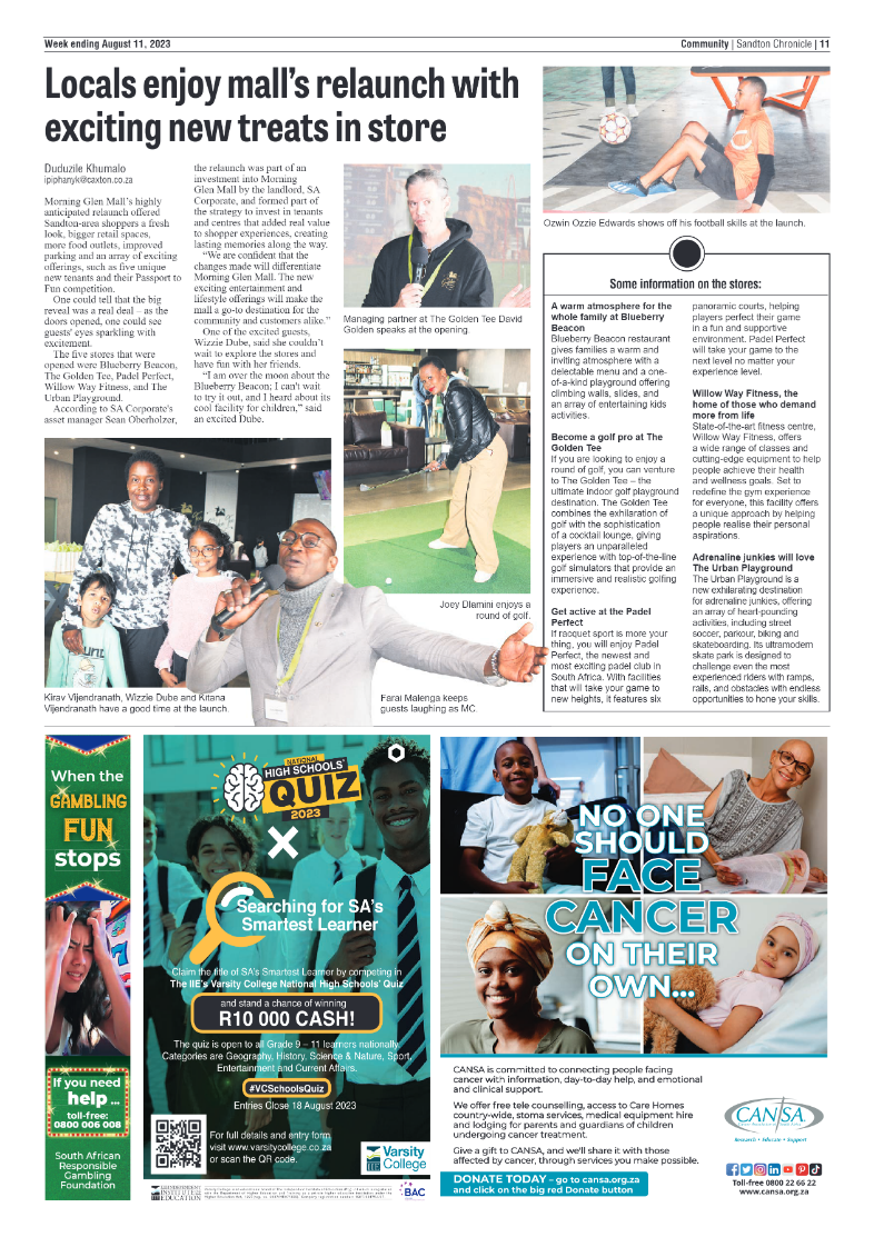 Sandton Chronicle 11 August 2023 page 11
