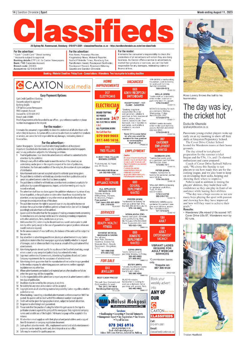 Sandton Chronicle 11 August 2023 page 14
