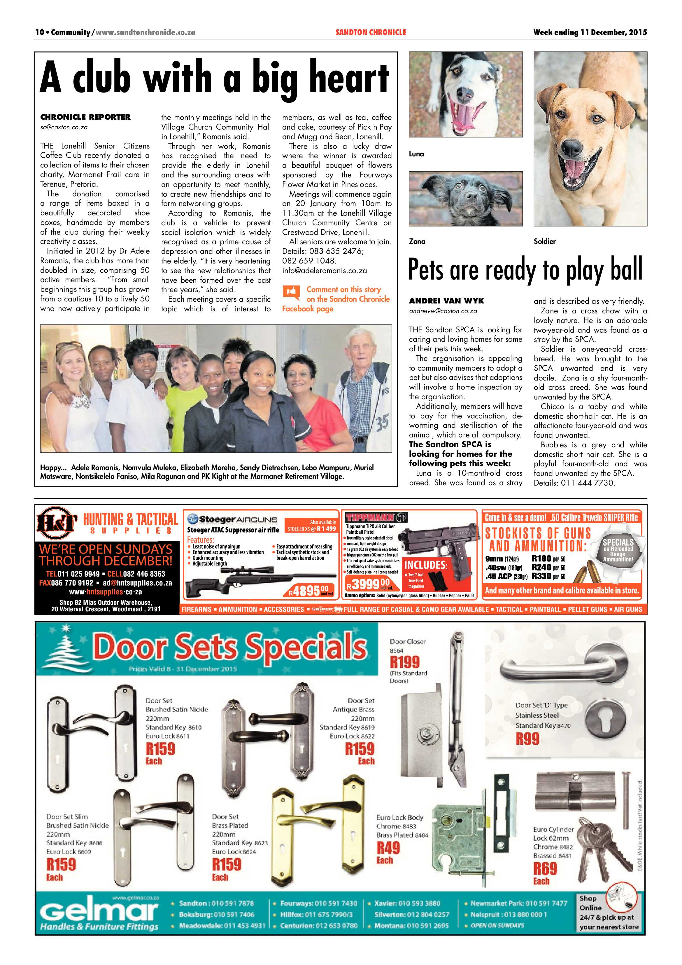 Sandton Chronicle 11 December 2015 page 10