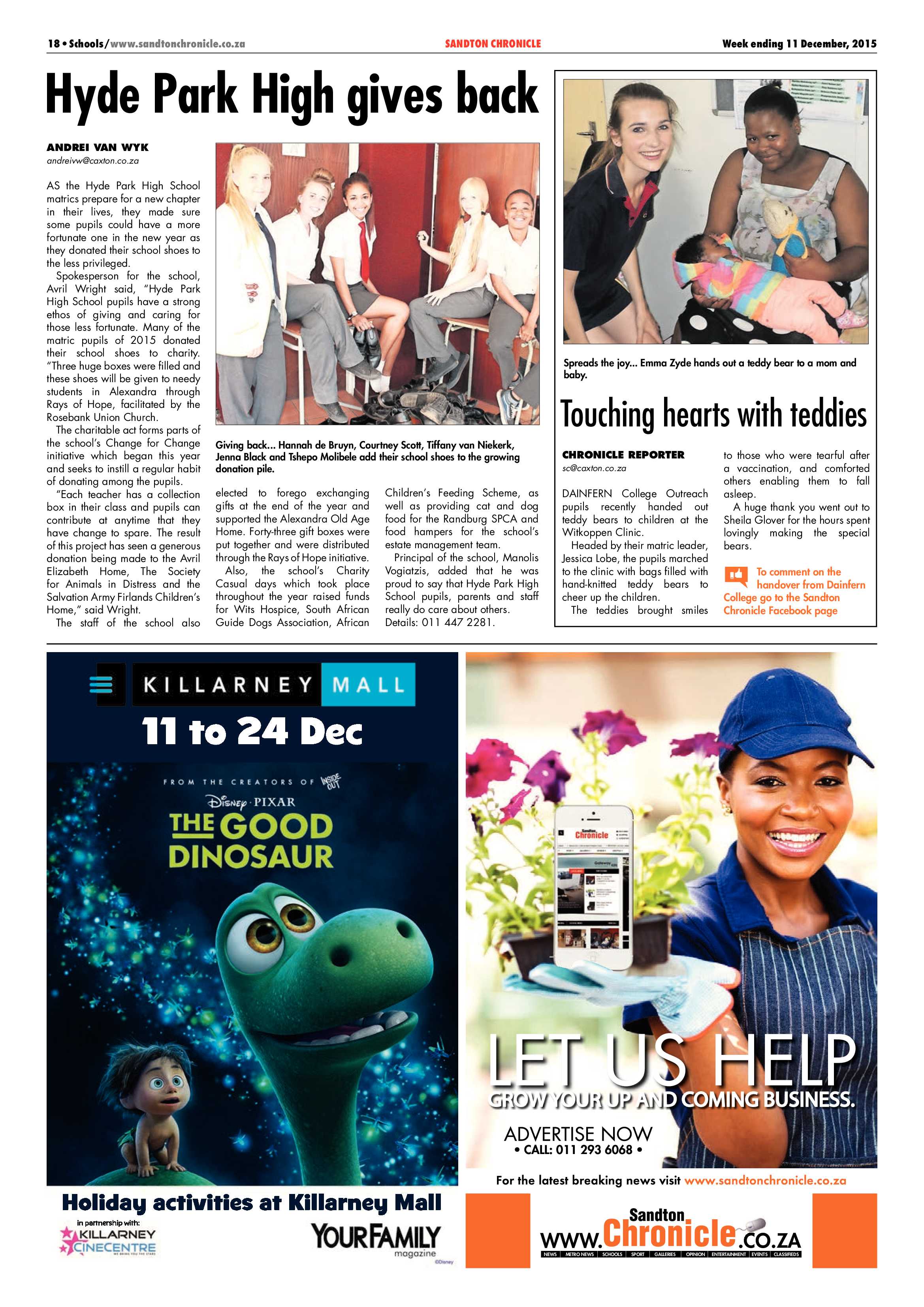 Sandton Chronicle 11 December 2015 page 18