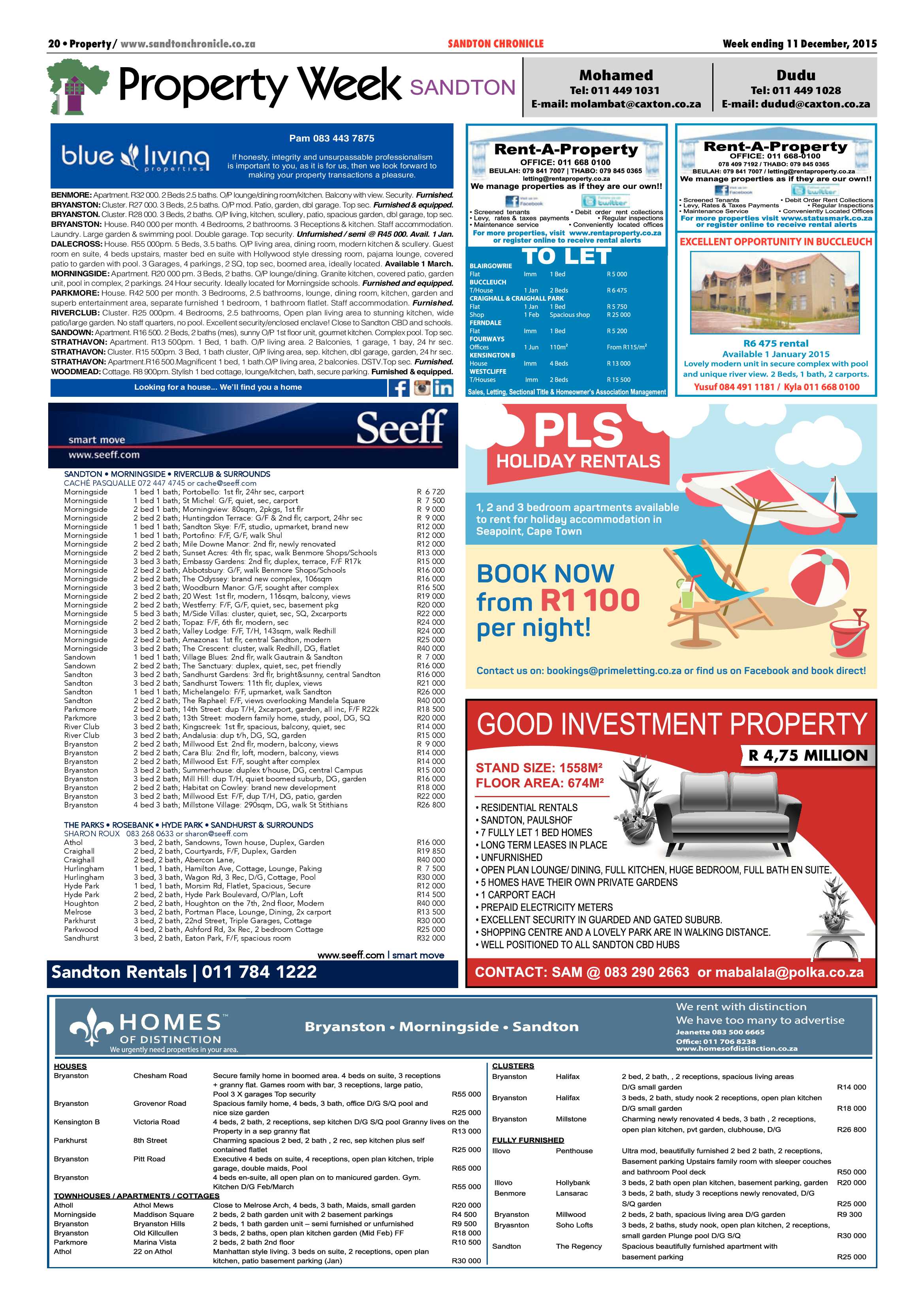 Sandton Chronicle 11 December 2015 page 20