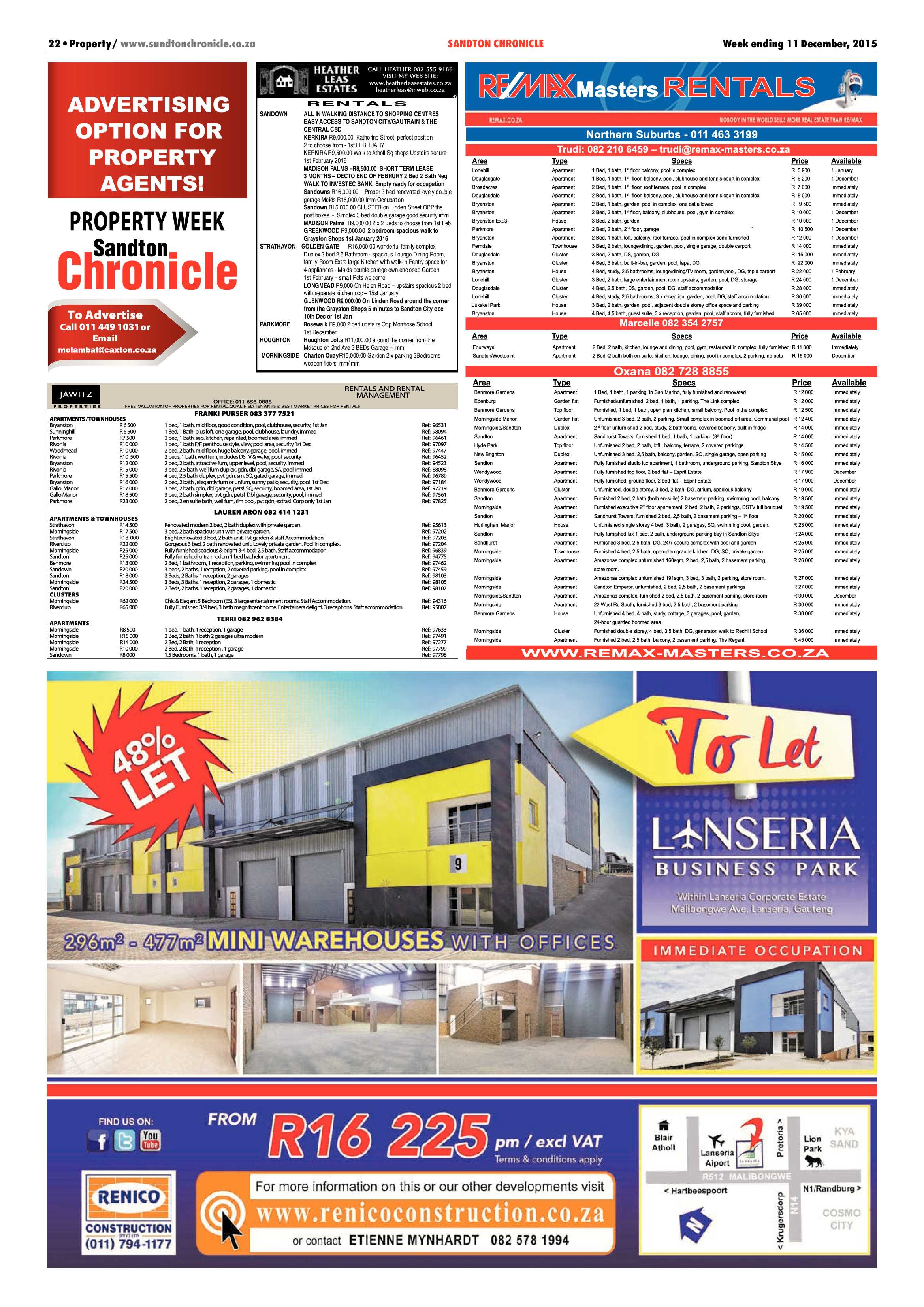 Sandton Chronicle 11 December 2015 page 22