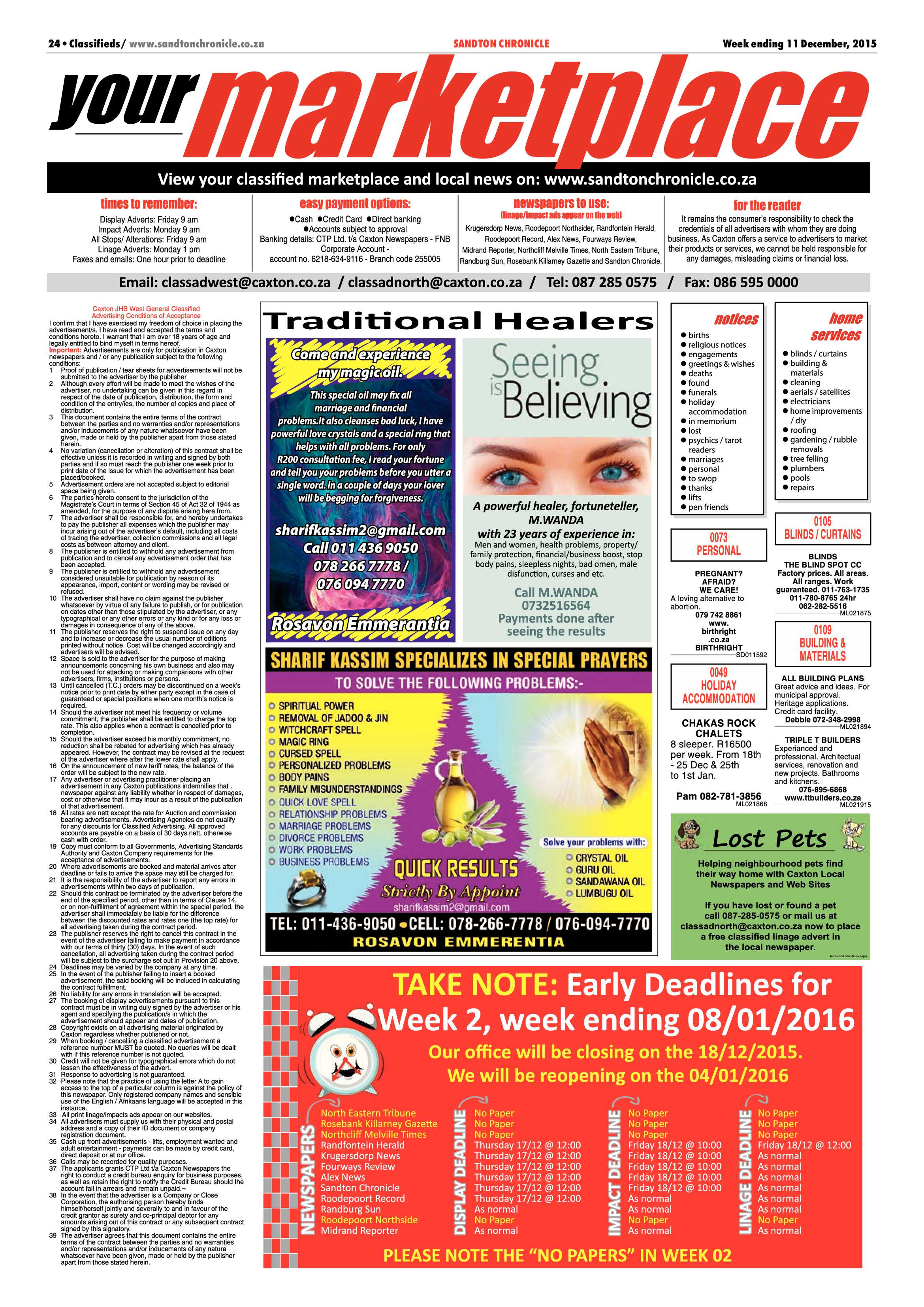 Sandton Chronicle 11 December 2015 page 24