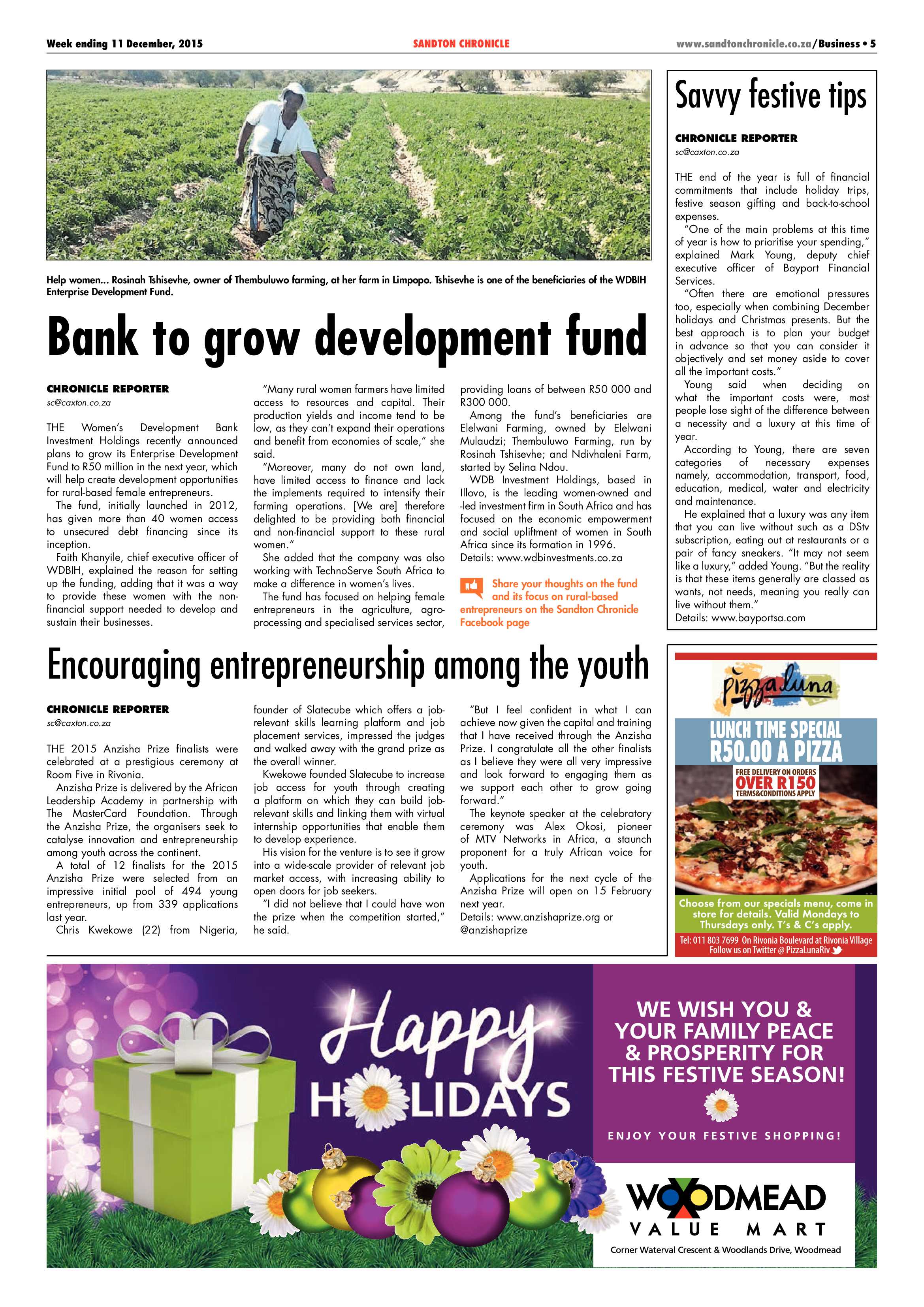 Sandton Chronicle 11 December 2015 page 5