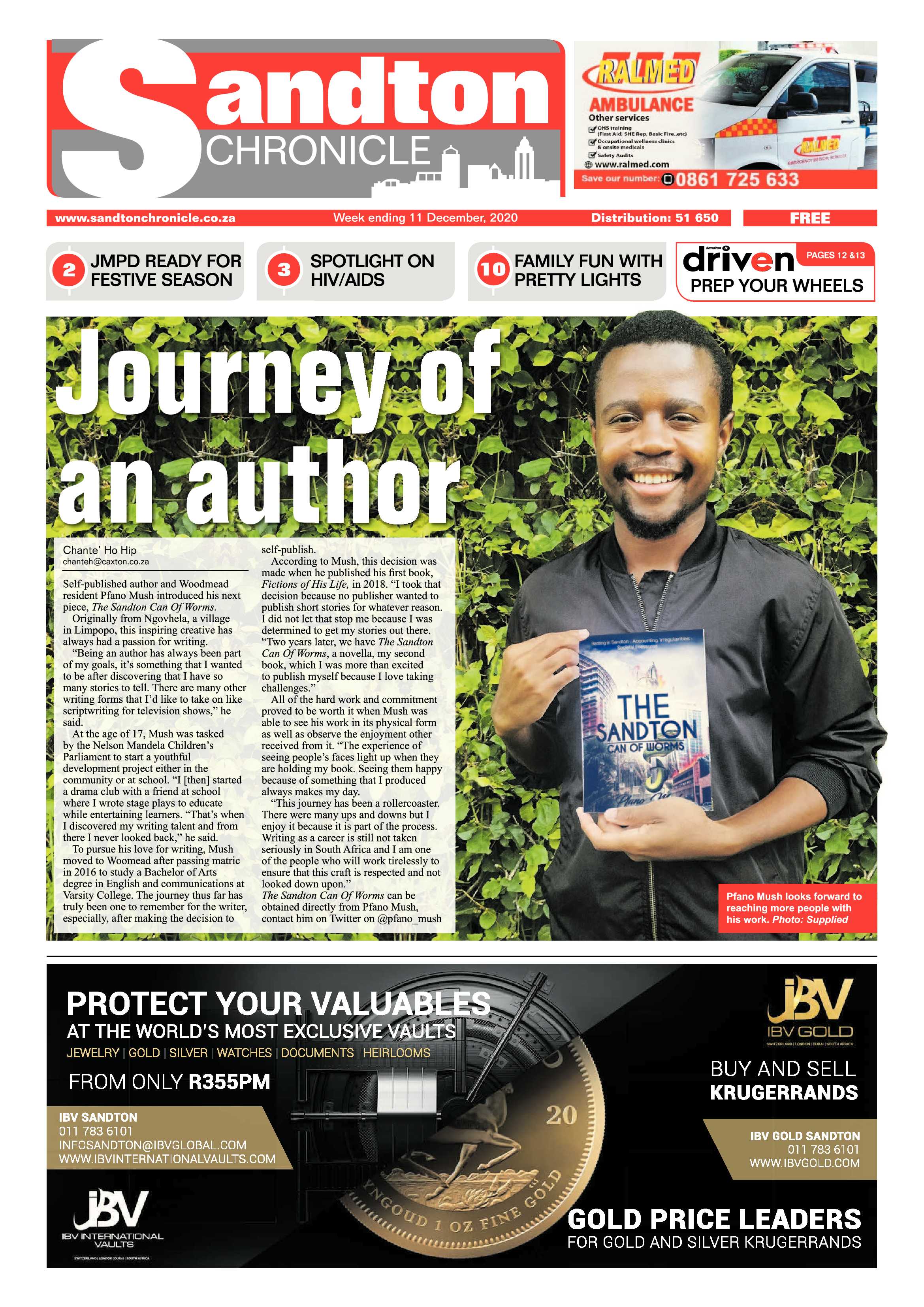 Sandton Chronicle 11 December 2020 page 1