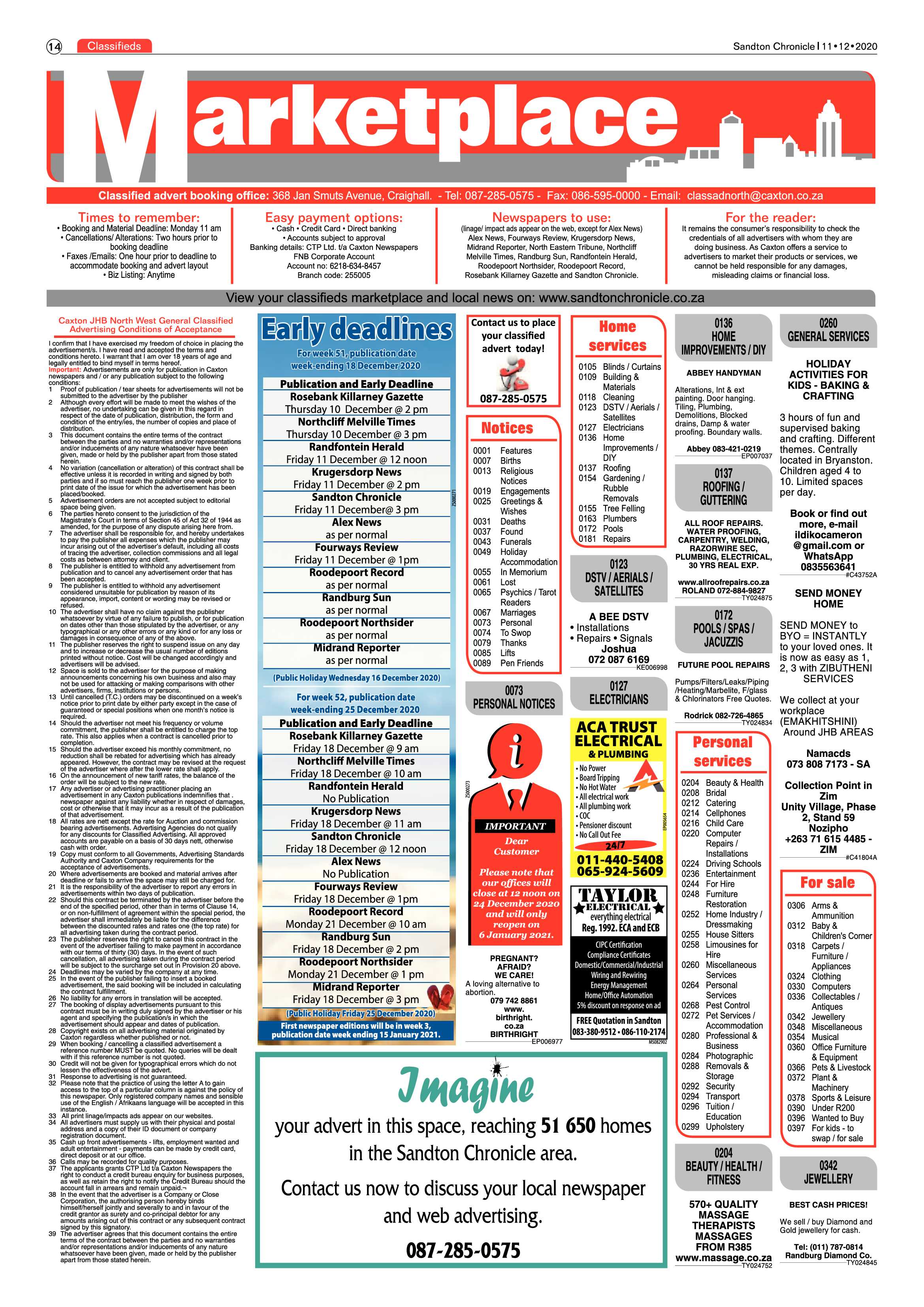 Sandton Chronicle 11 December 2020 page 14