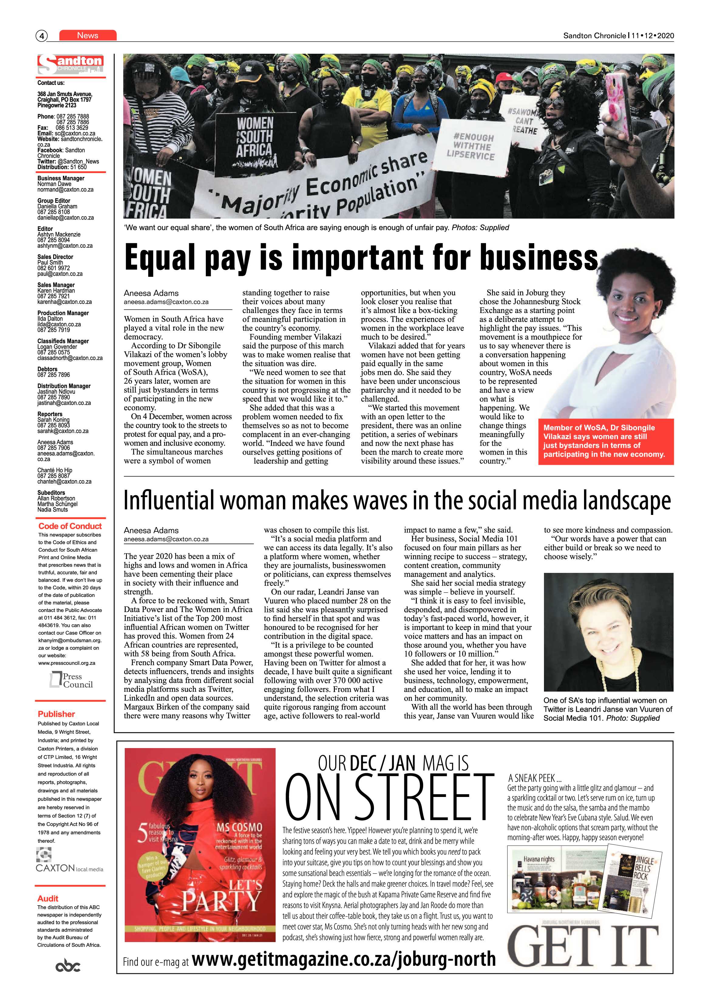 Sandton Chronicle 11 December 2020 page 4
