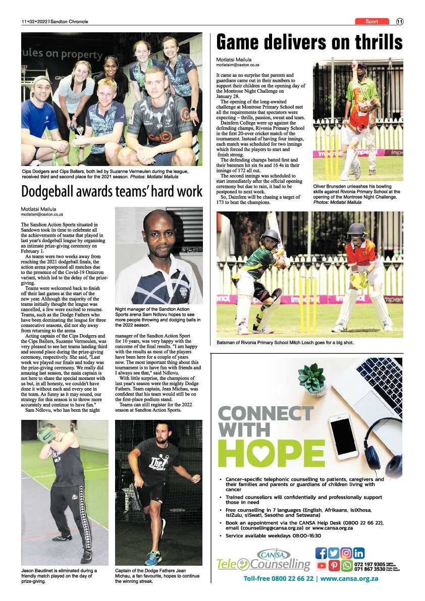 Sandton Chronicle 11 February 2022 page 11