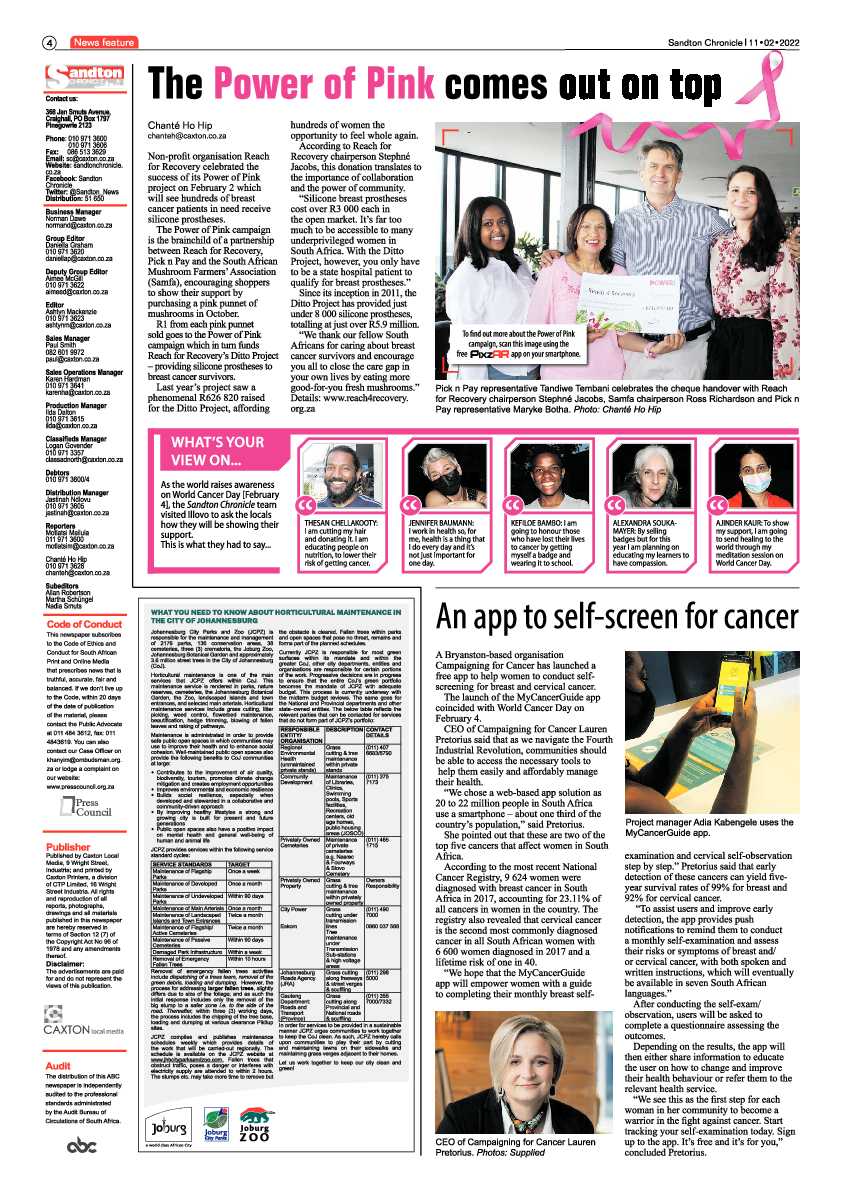 Sandton Chronicle 11 February 2022 page 4