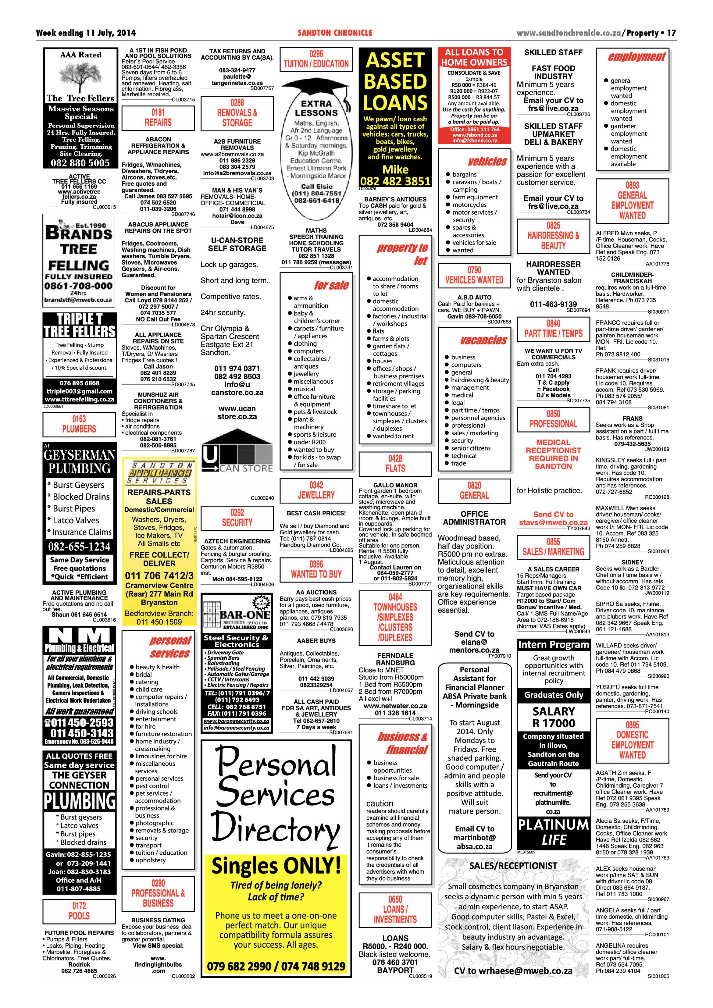 Sandton Chronicle 11 July 2014 page 37