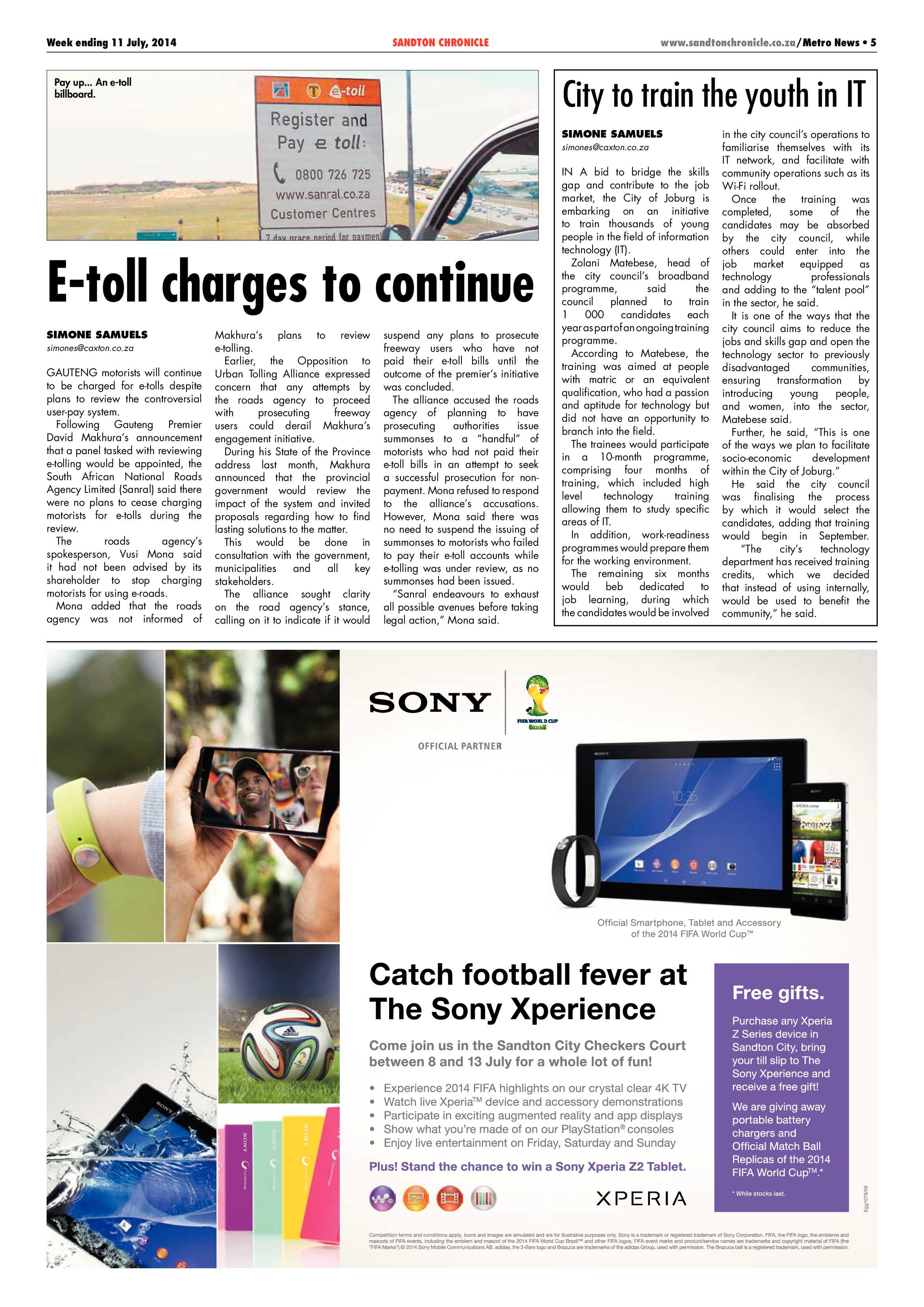 Sandton Chronicle 11 July 2014 page 5