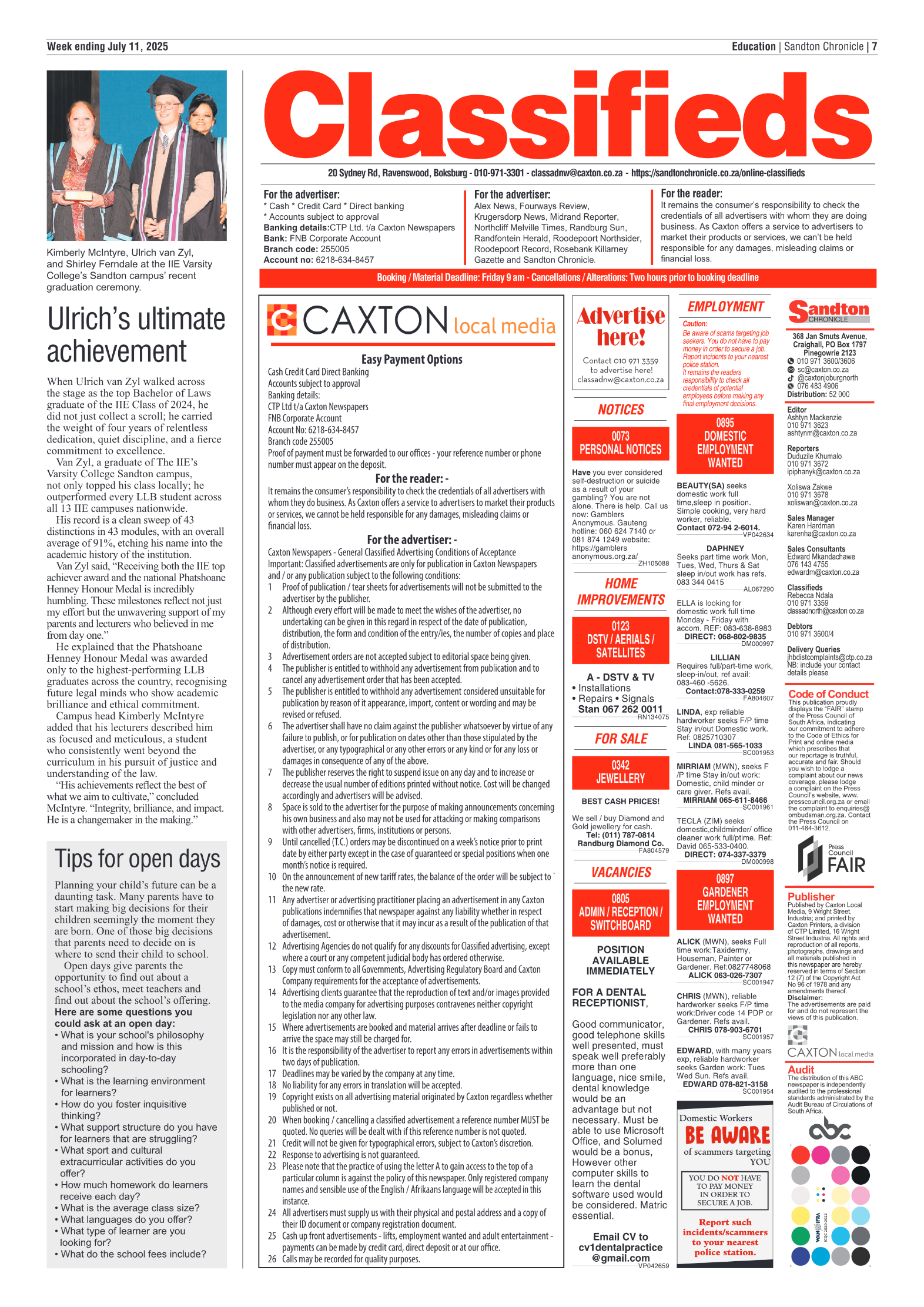 Sandton Chronicle 11 July 2025 page 7