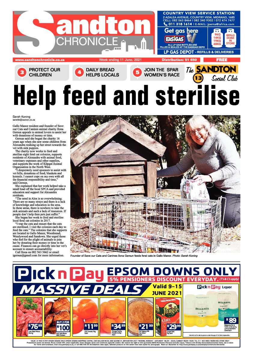 Sandton Chronicle 11 June 2021 page 1