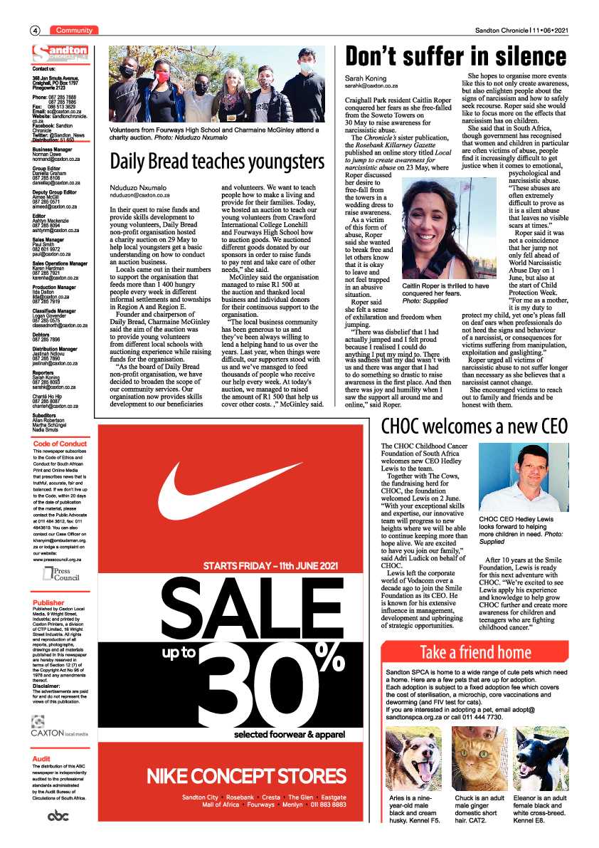 Sandton Chronicle 11 June 2021 page 4