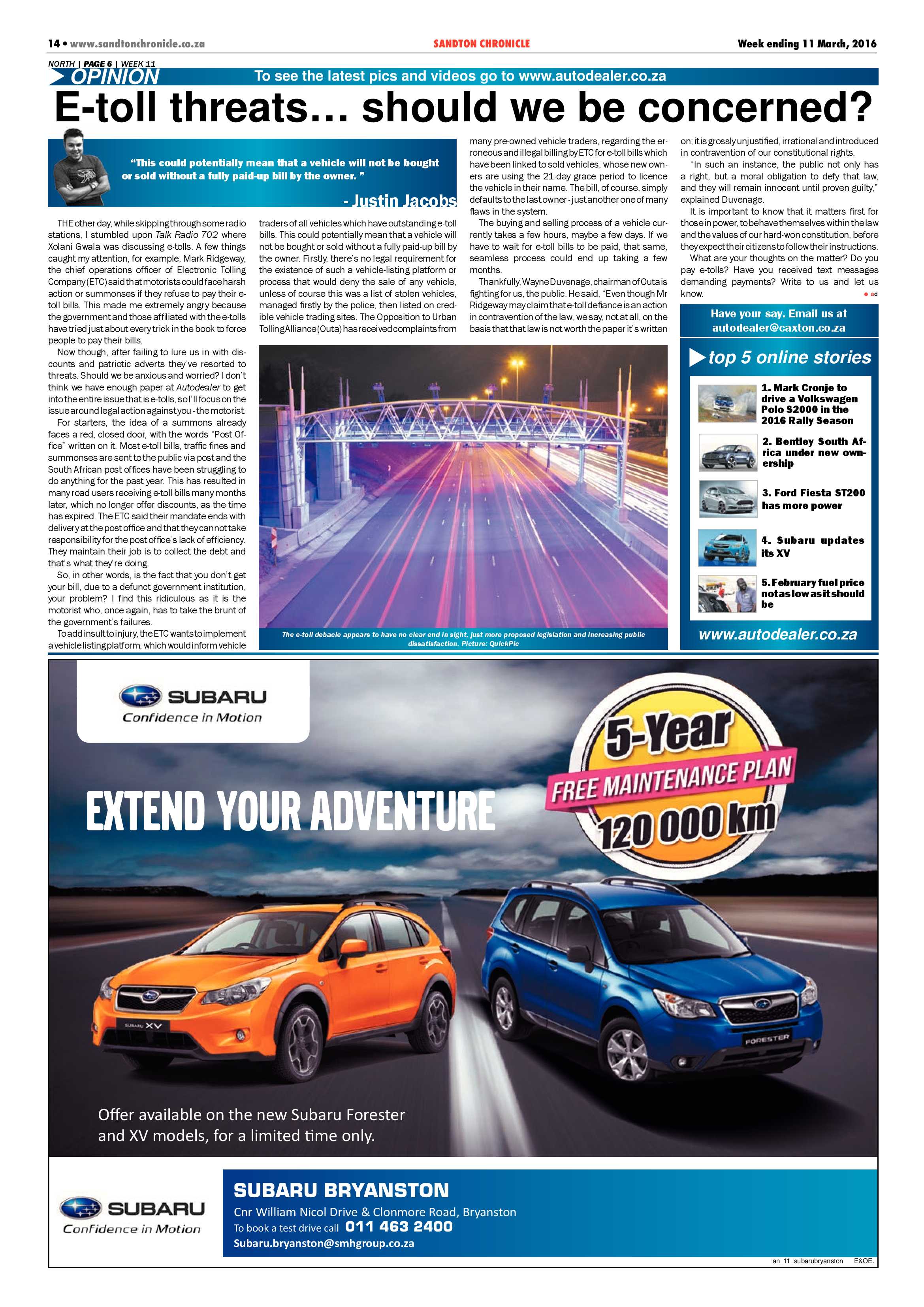 Sandton Chronicle 11 March 2016 page 14