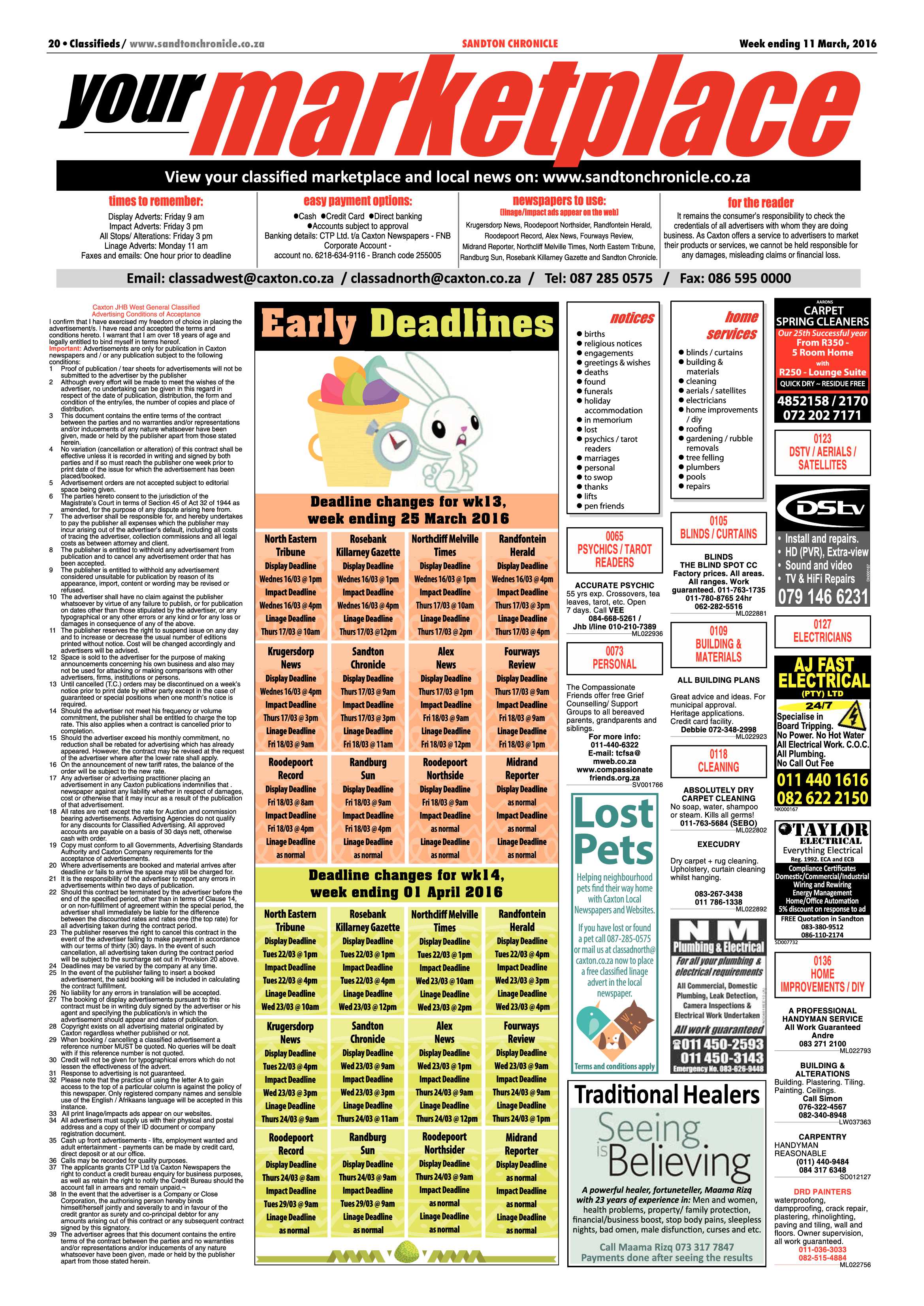 Sandton Chronicle 11 March 2016 page 20