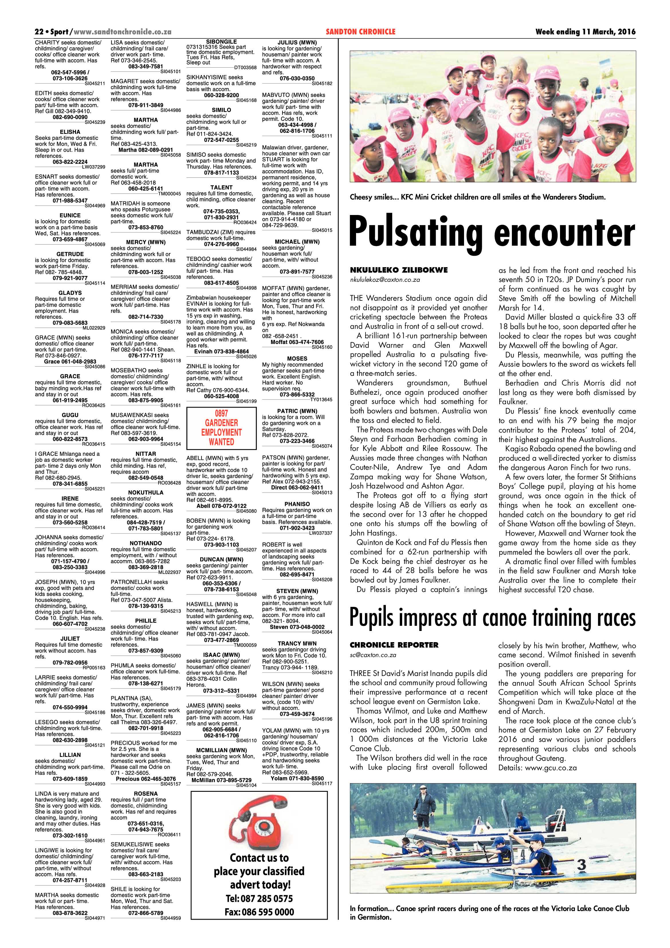 Sandton Chronicle 11 March 2016 page 22