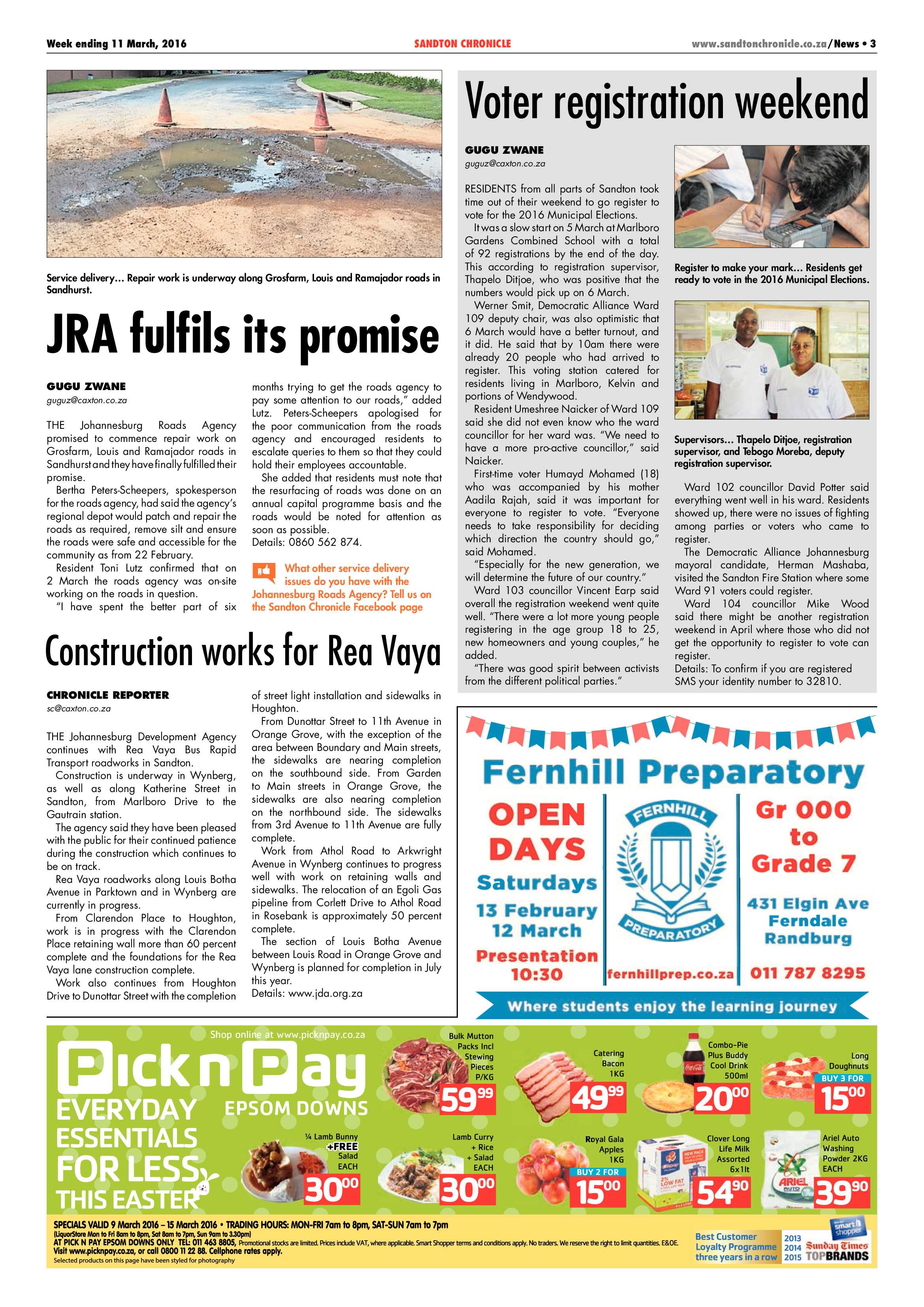Sandton Chronicle 11 March 2016 page 3