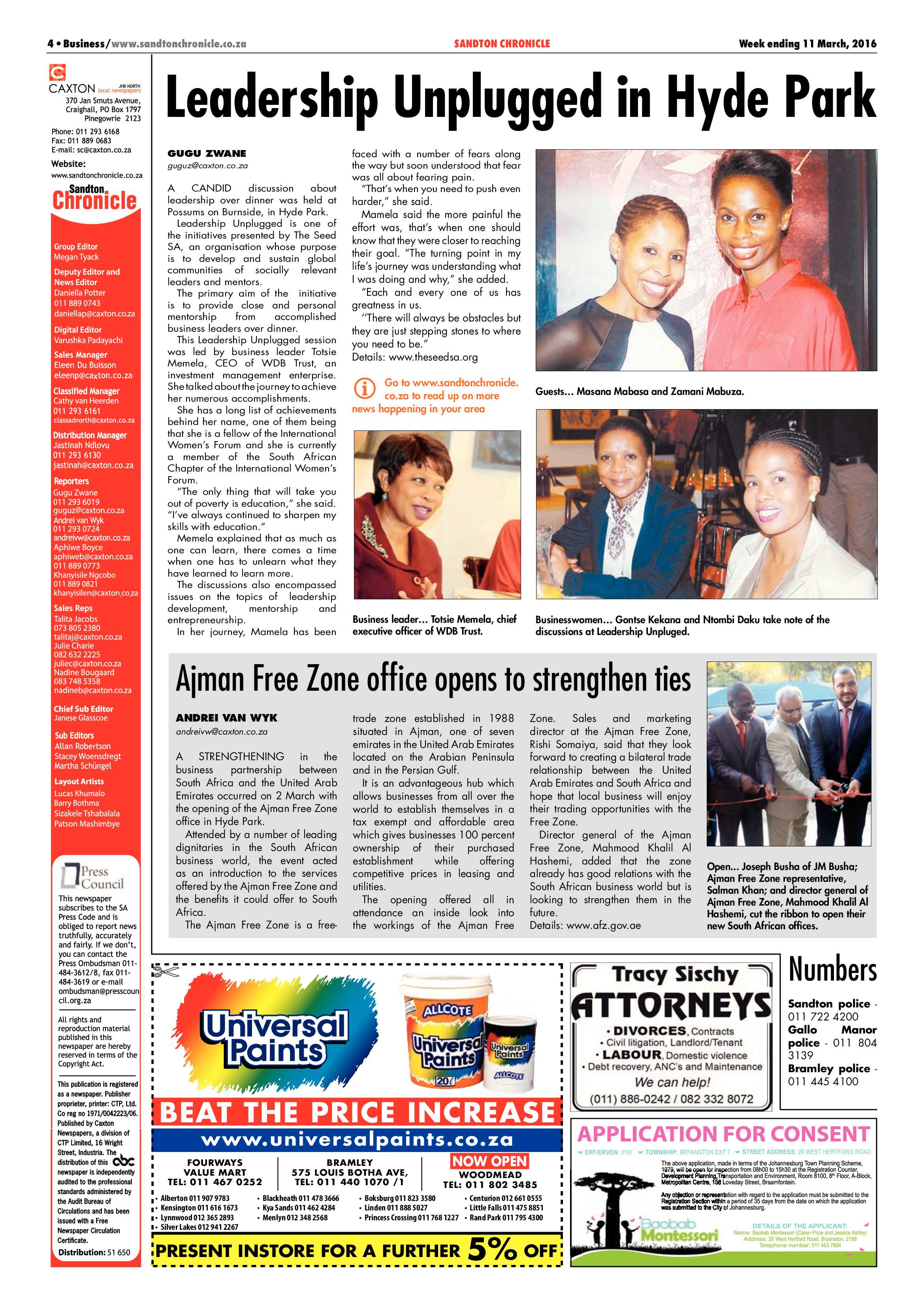 Sandton Chronicle 11 March 2016 page 4