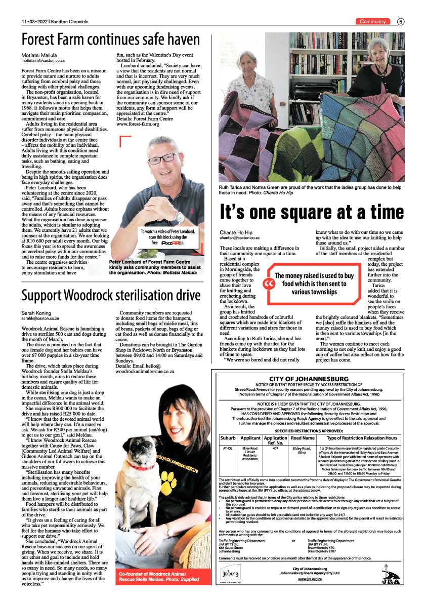 Sandton Chronicle 11 March 2022 page 5