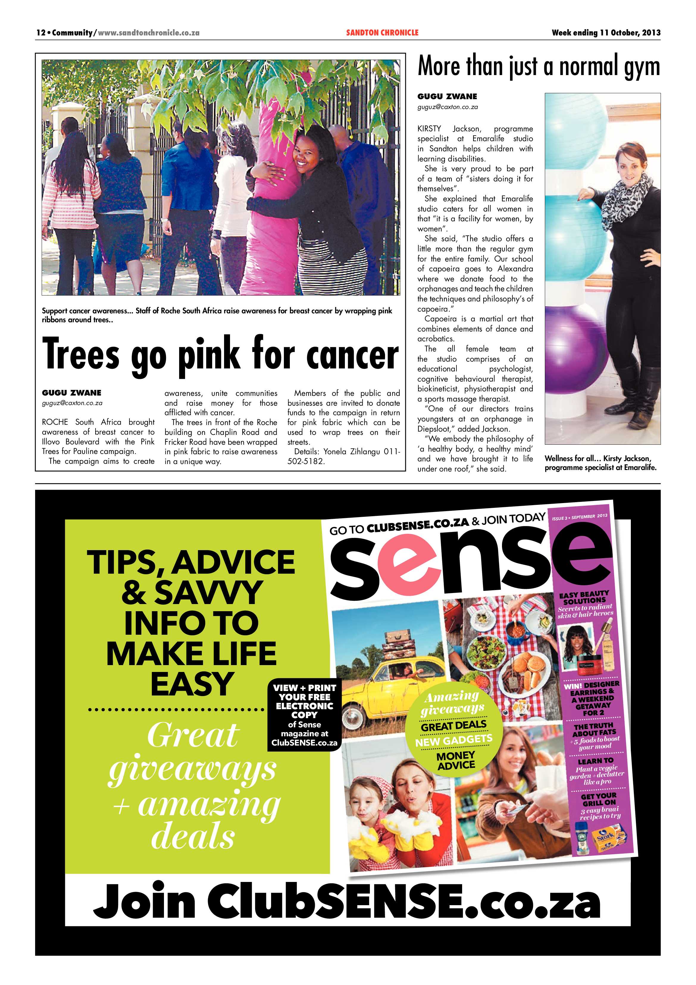 Sandton Chronicle 11 October 2013 page 12