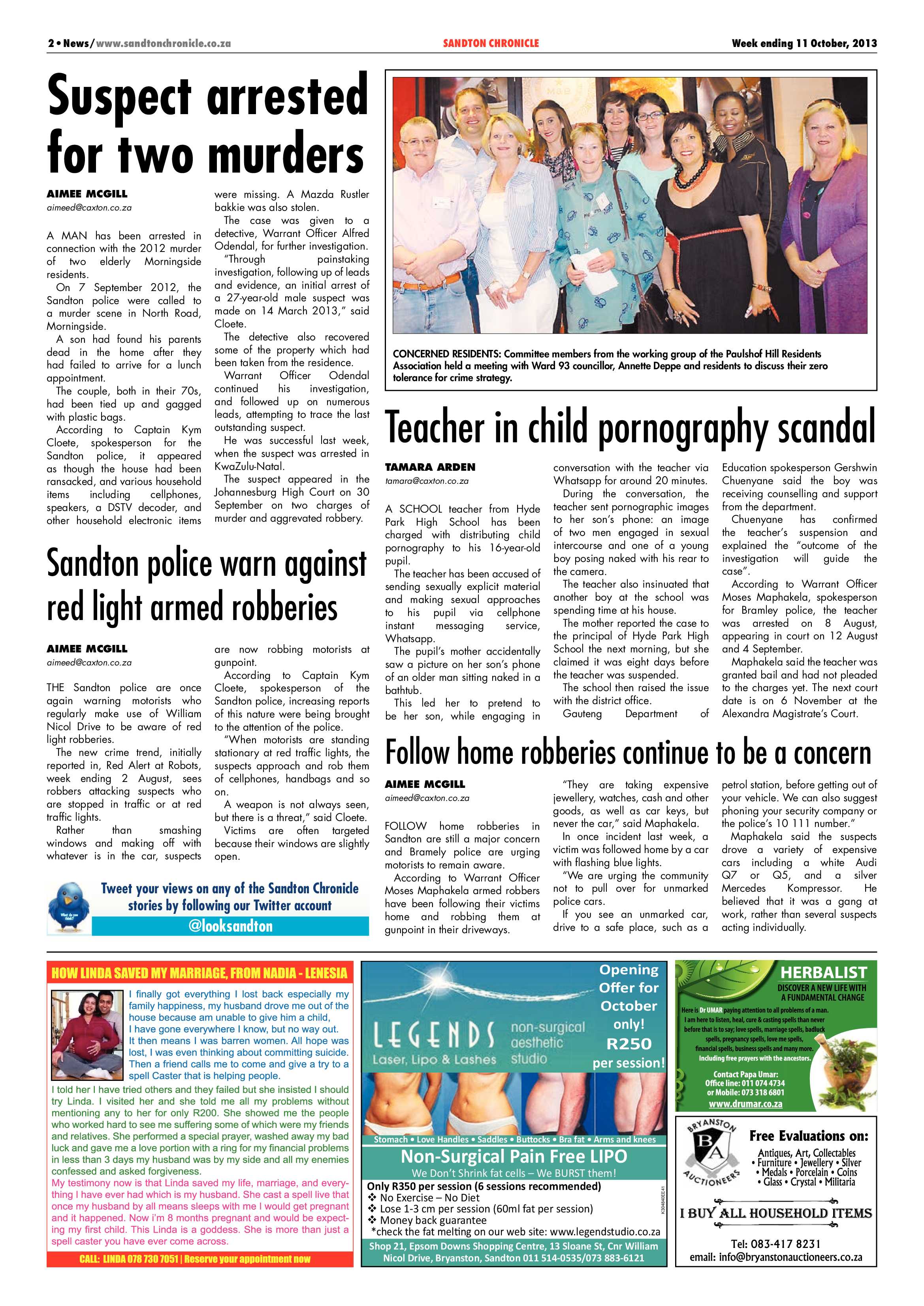 Sandton Chronicle 11 October 2013 page 2