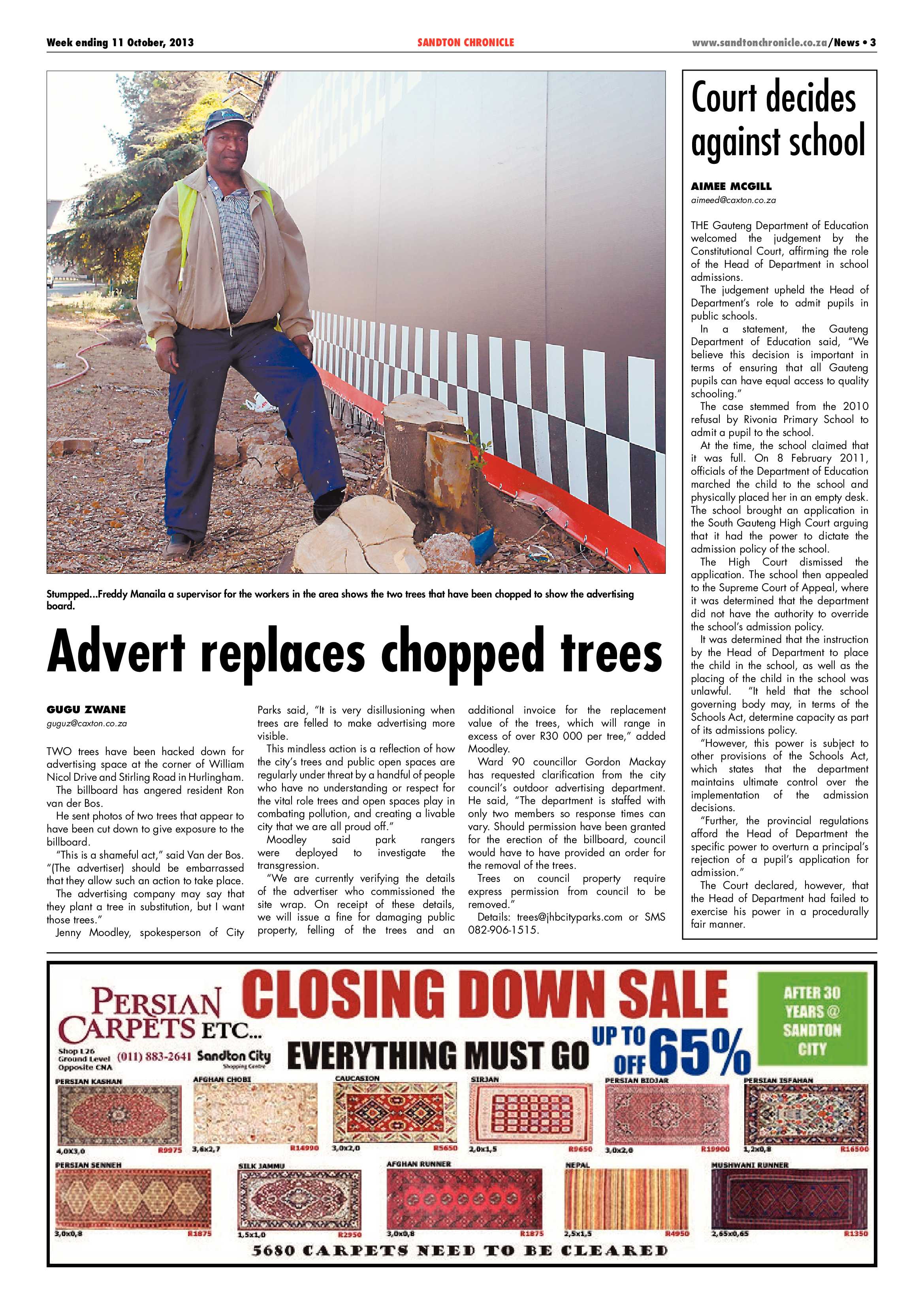 Sandton Chronicle 11 October 2013 page 3