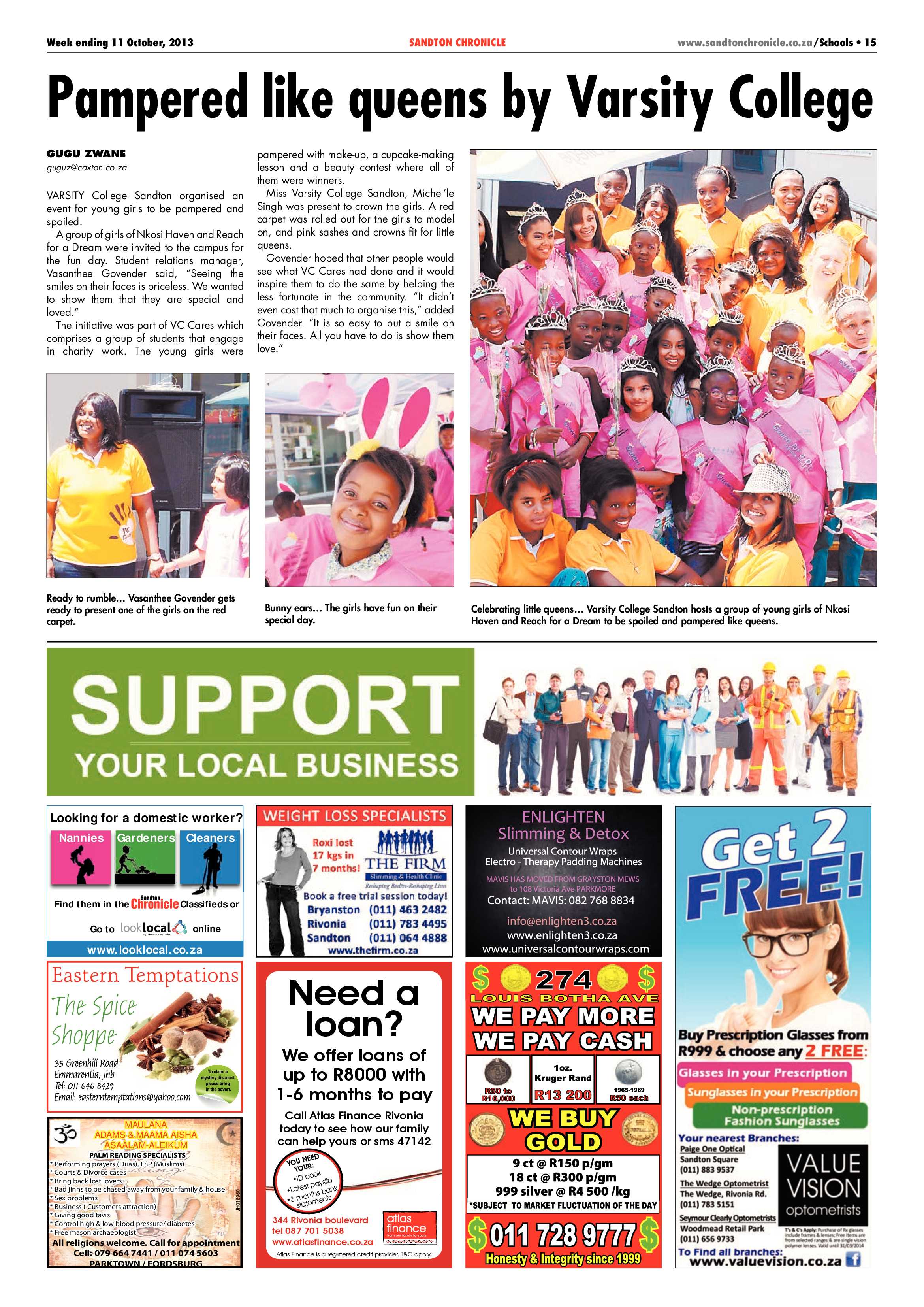 Sandton Chronicle 11 October 2013 page 35