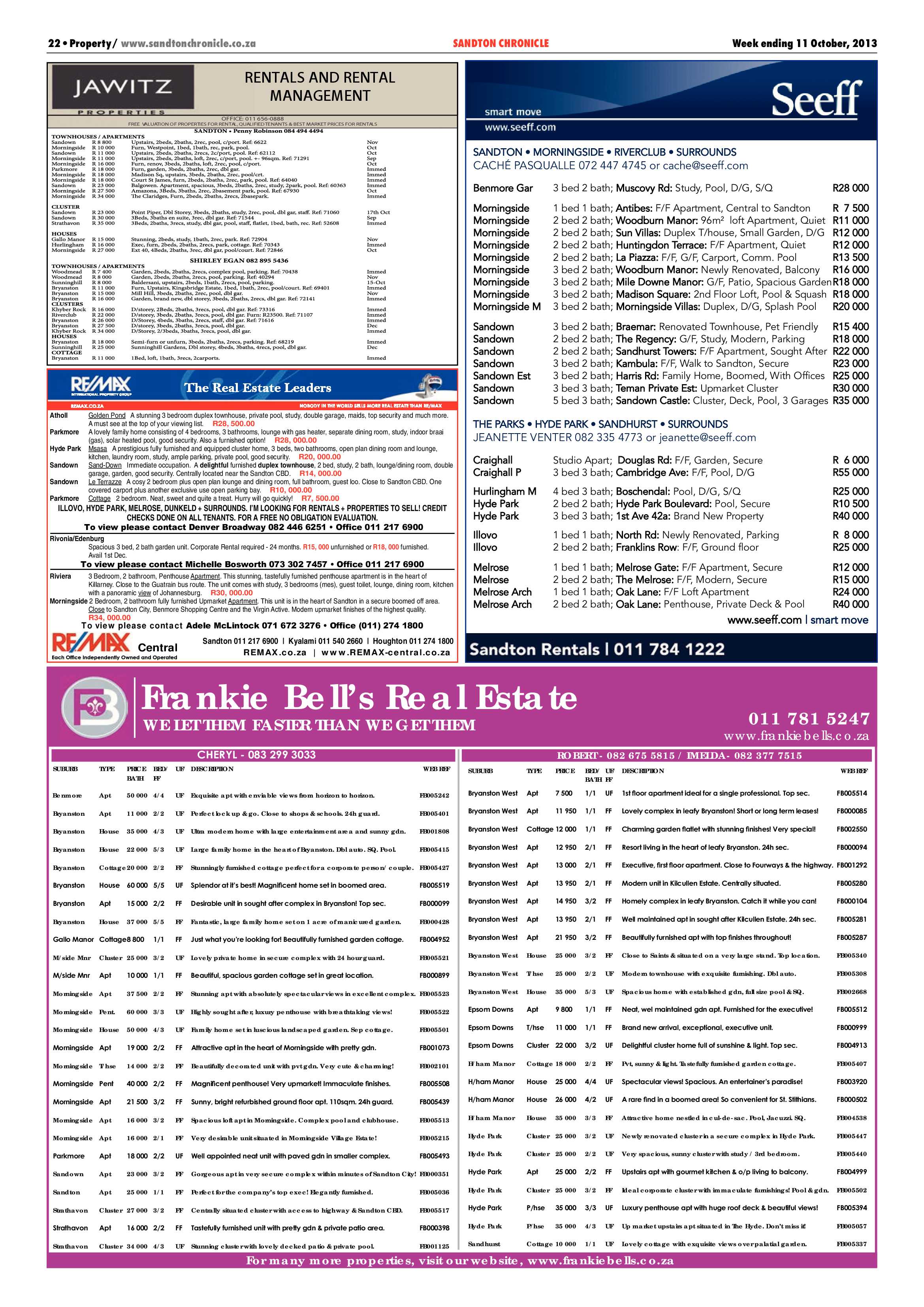 Sandton Chronicle 11 October 2013 page 42