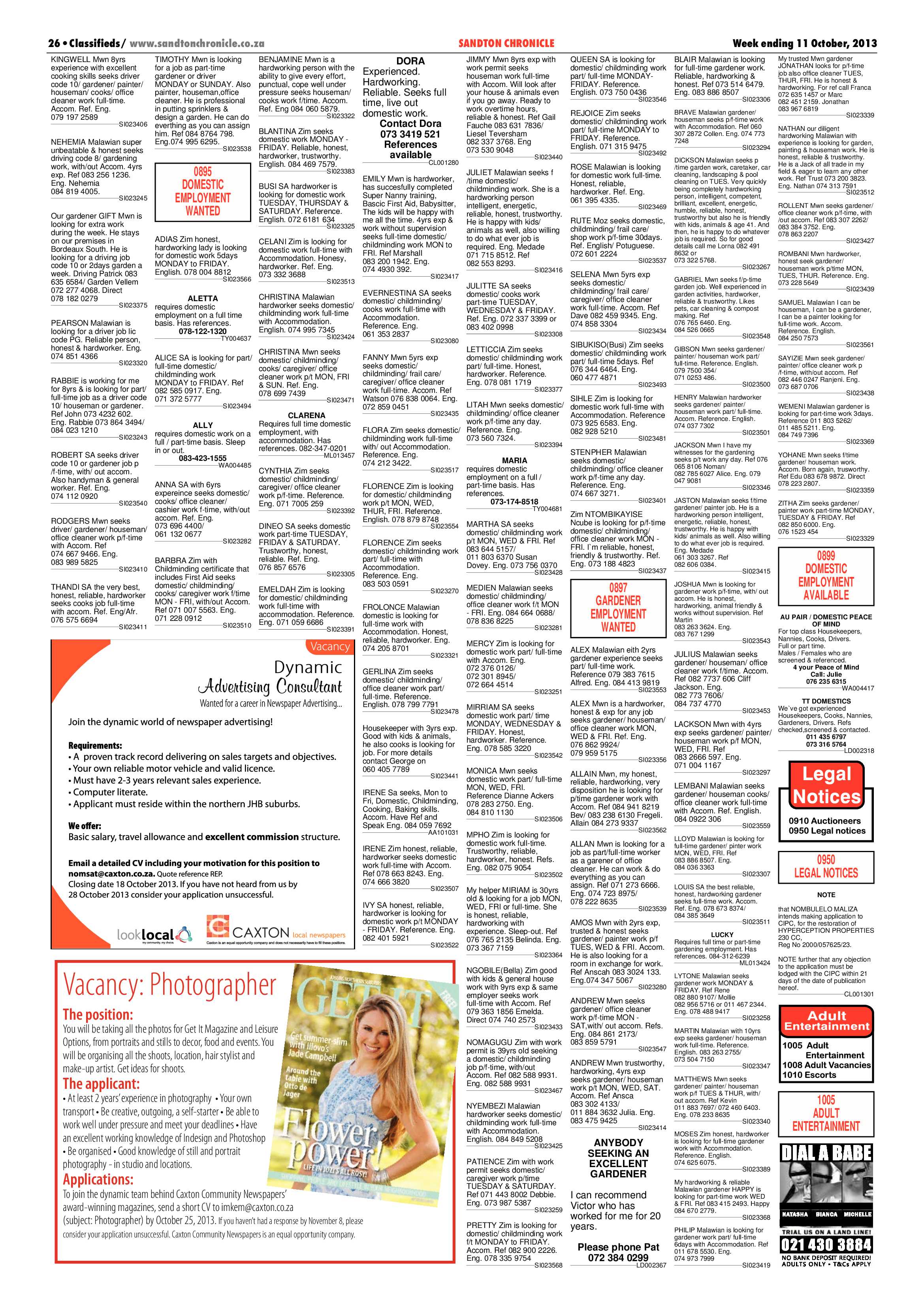 Sandton Chronicle 11 October 2013 page 46