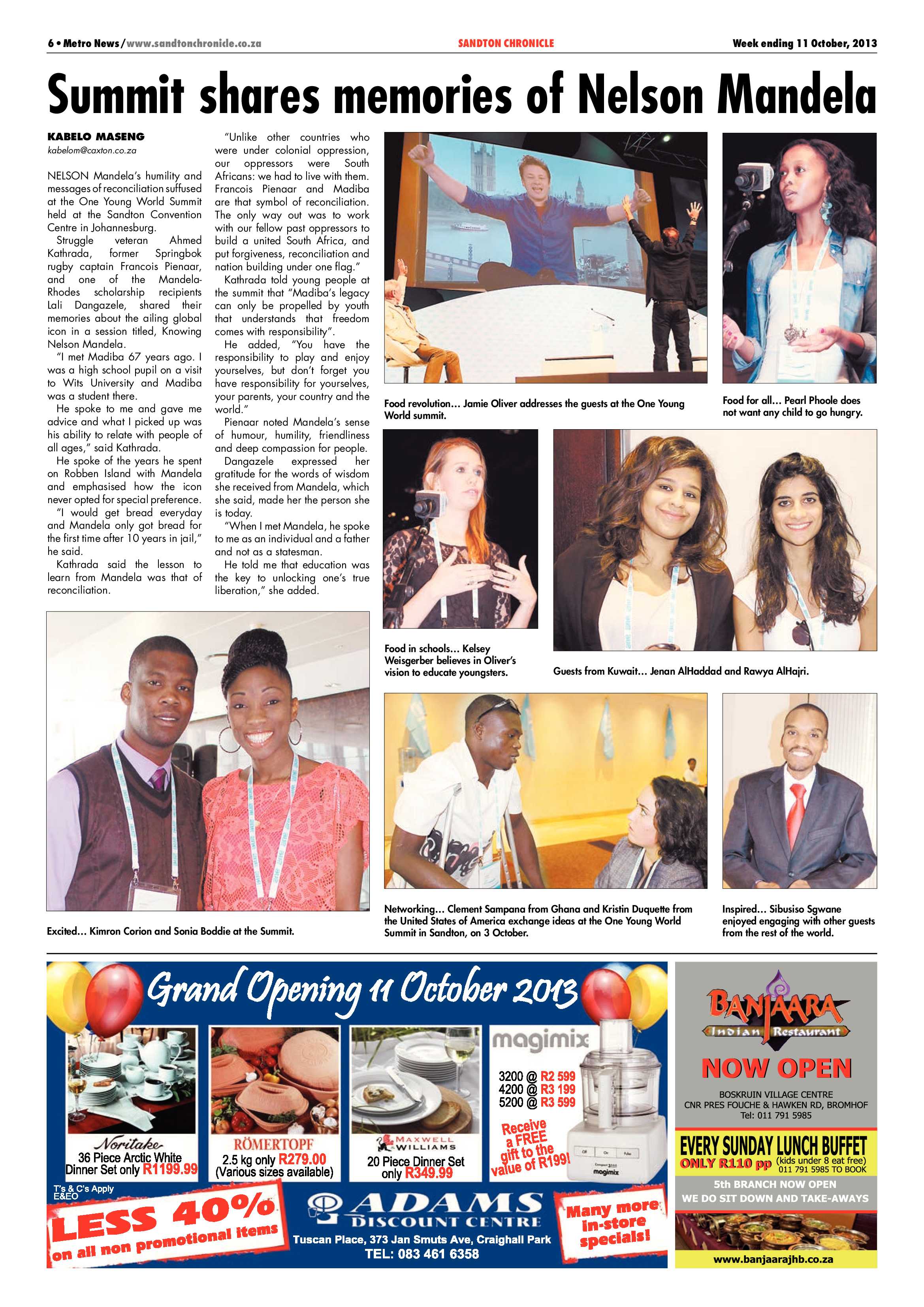 Sandton Chronicle 11 October 2013 page 6