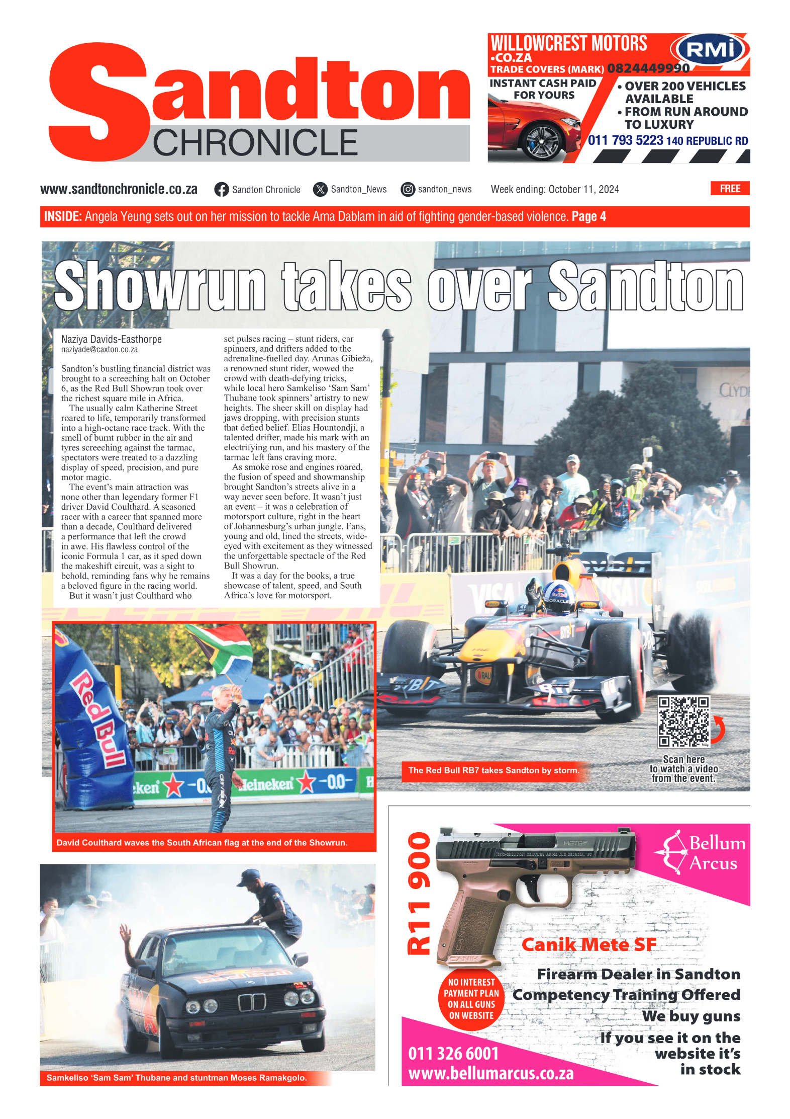 Sandton Chronicle 11 October 2024 page 1