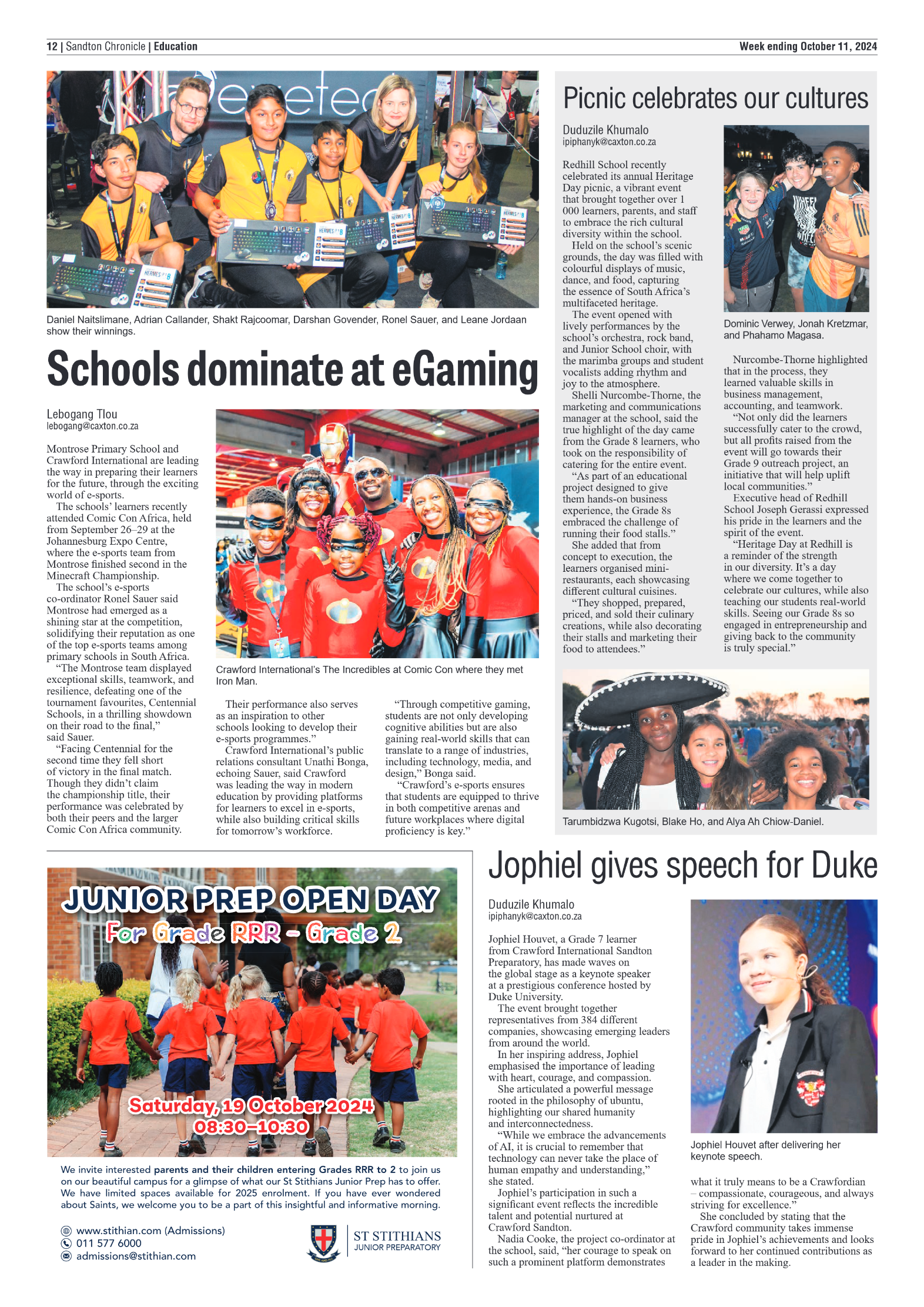 Sandton Chronicle 11 October 2024 page 12
