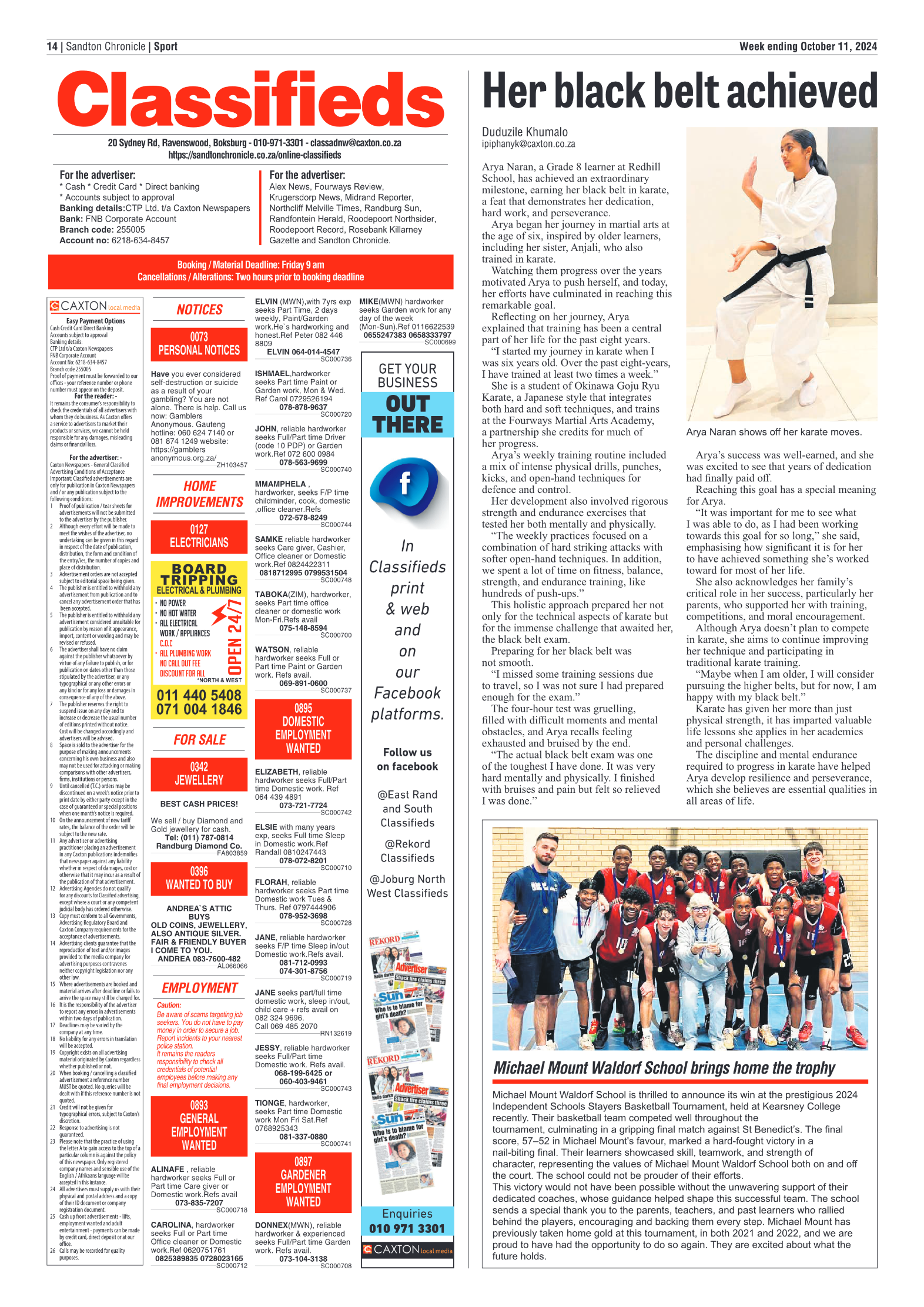 Sandton Chronicle 11 October 2024 page 14