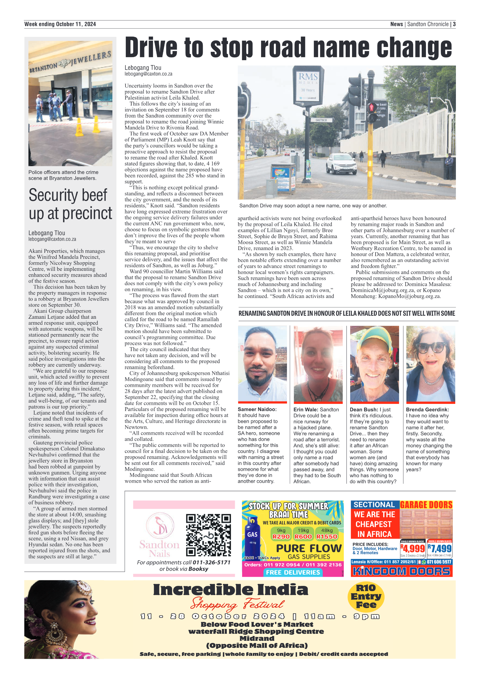 Sandton Chronicle 11 October 2024 page 3