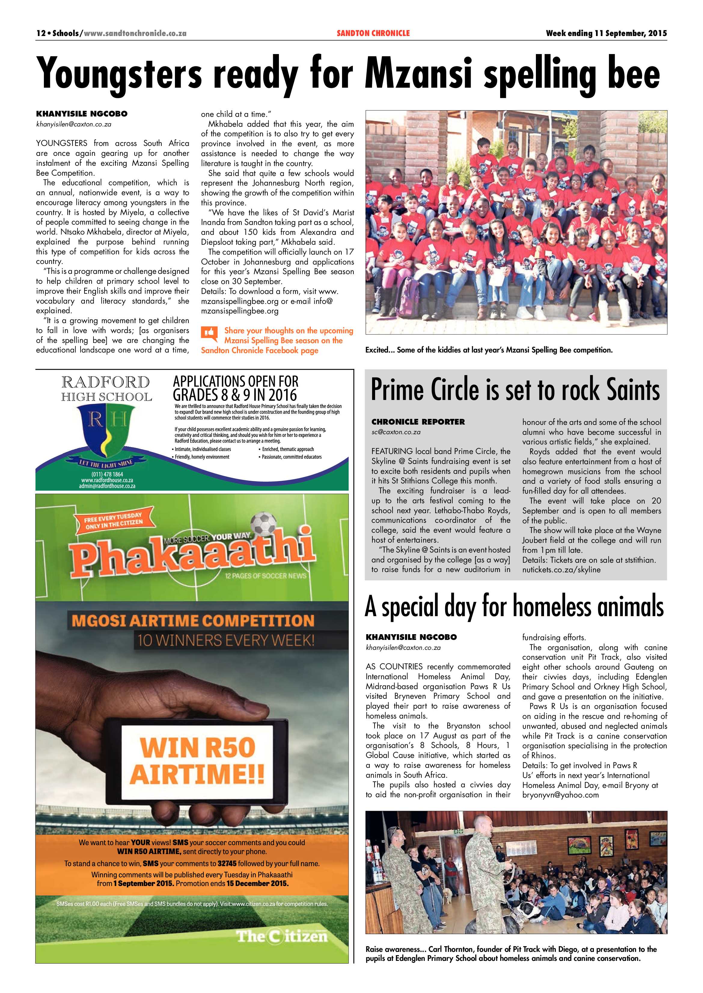 Sandton Chronicle 11 September 2015 page 12