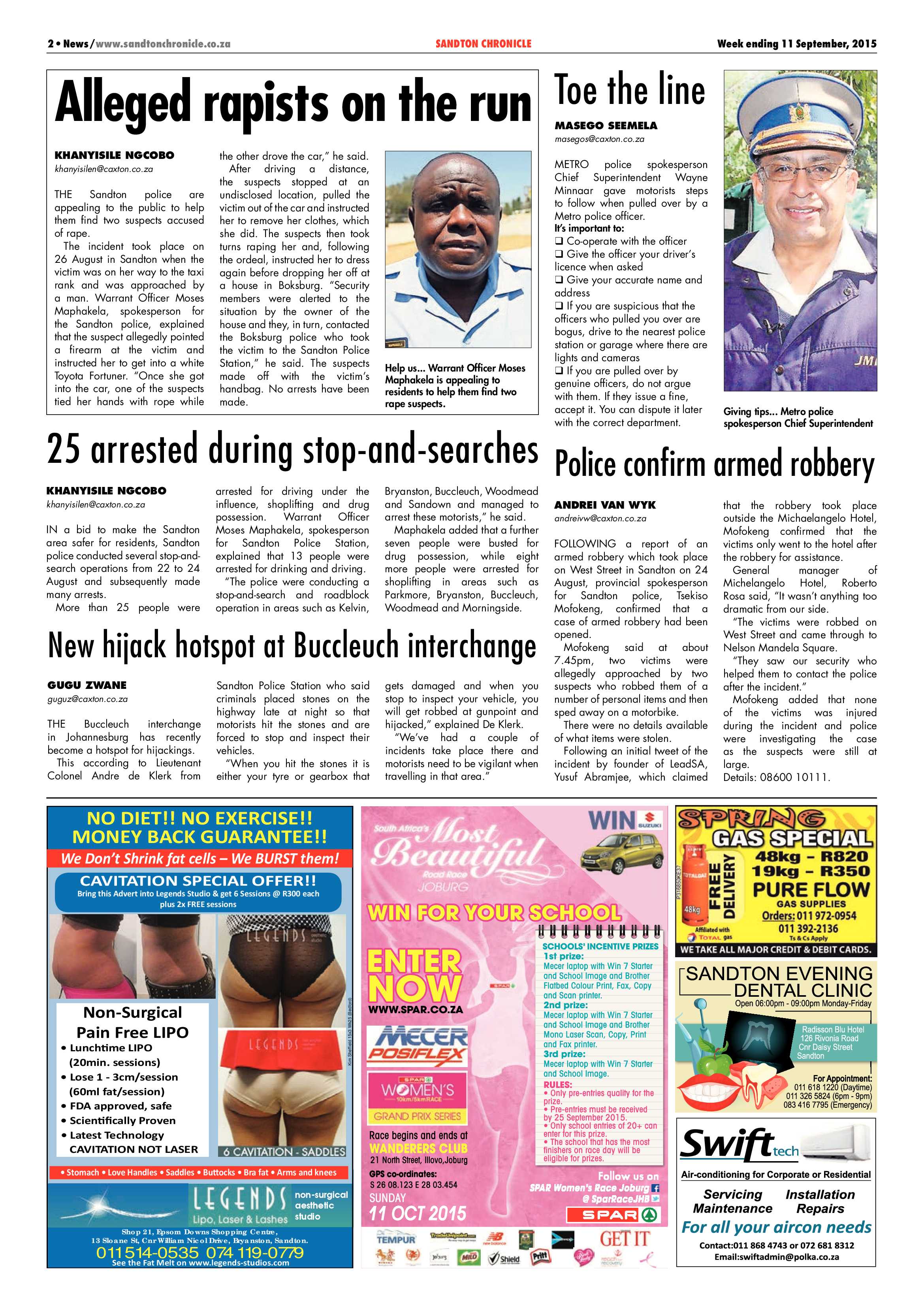 Sandton Chronicle 11 September 2015 page 2