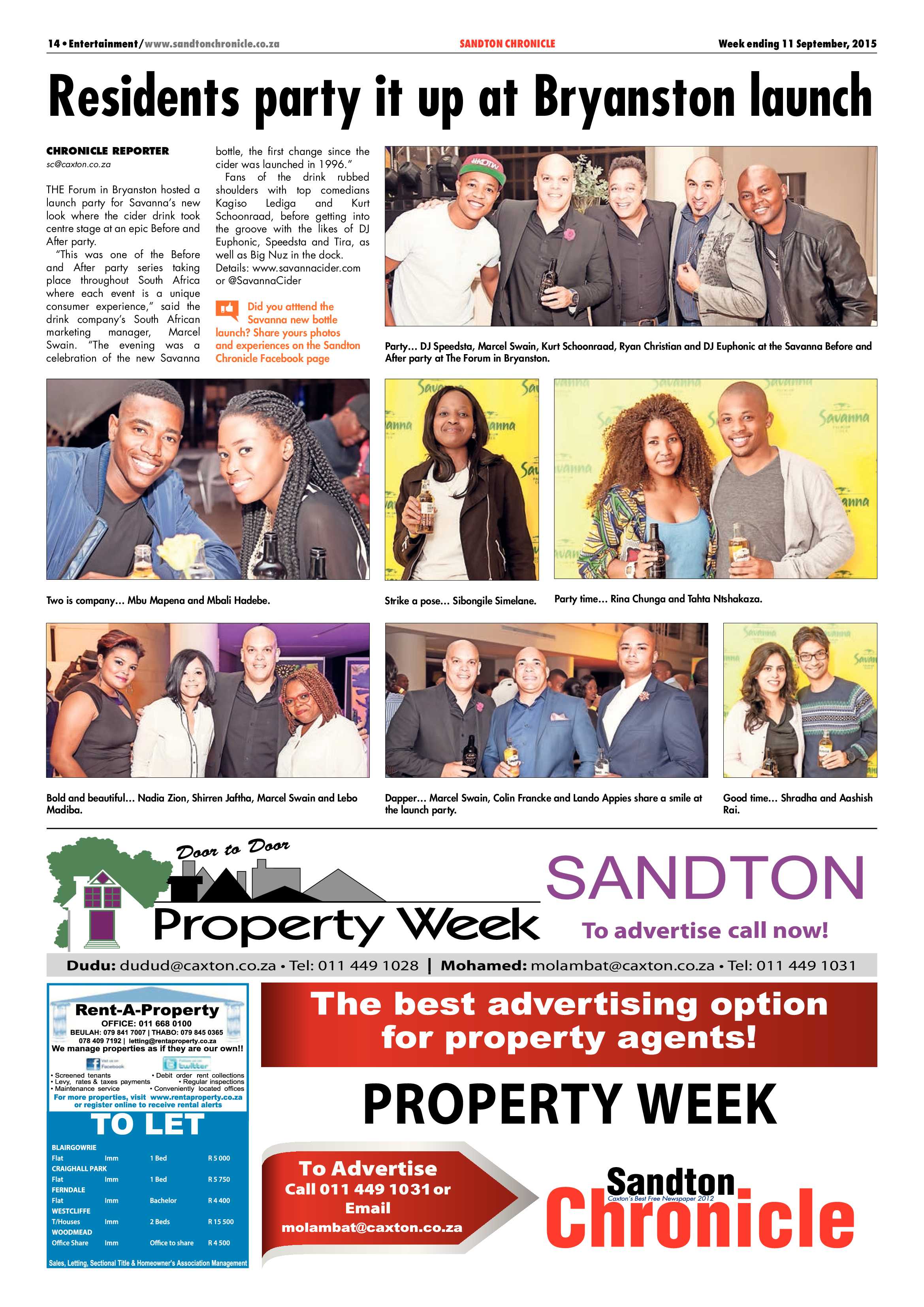 Sandton Chronicle 11 September 2015 page 20