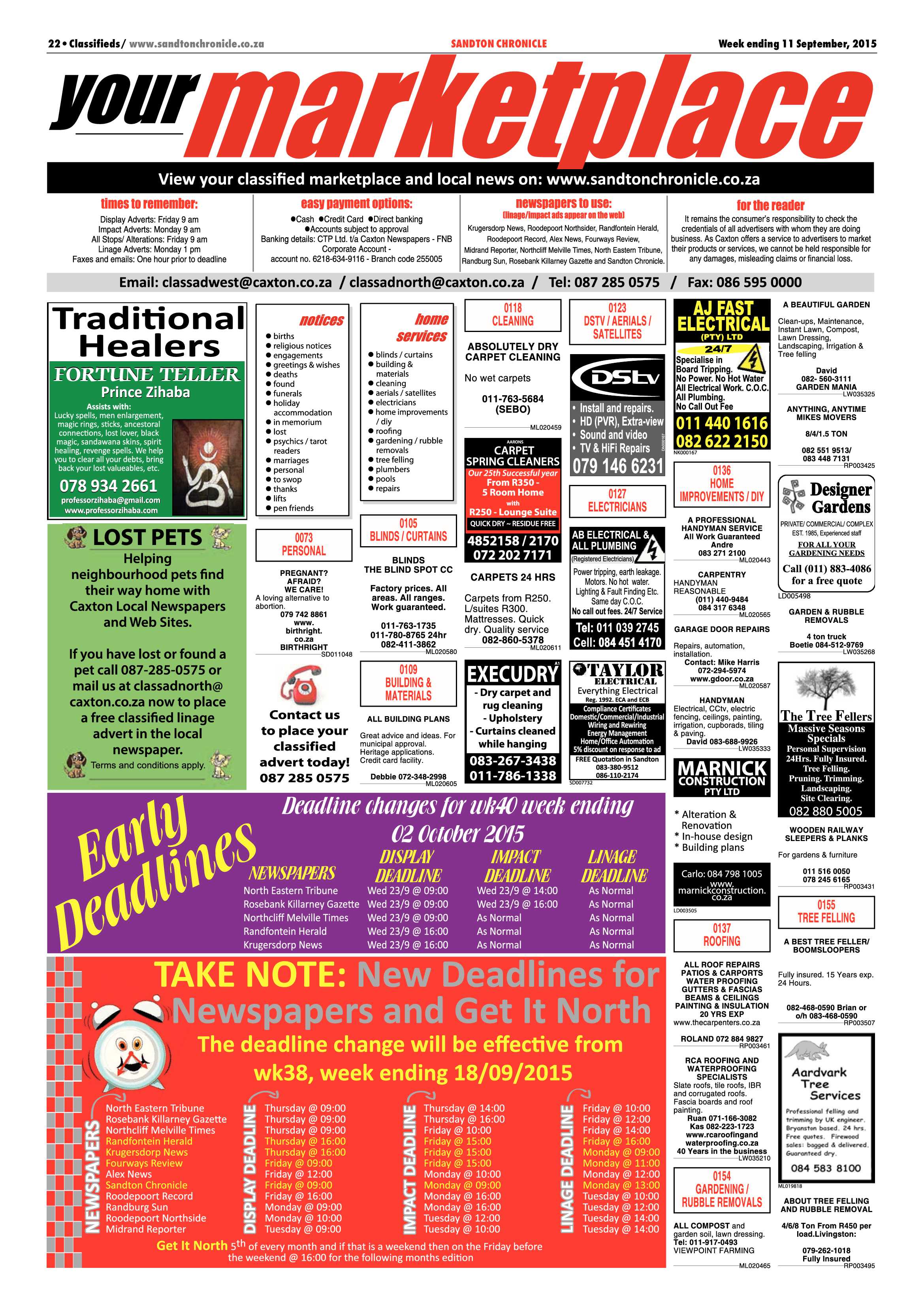 Sandton Chronicle 11 September 2015 page 28