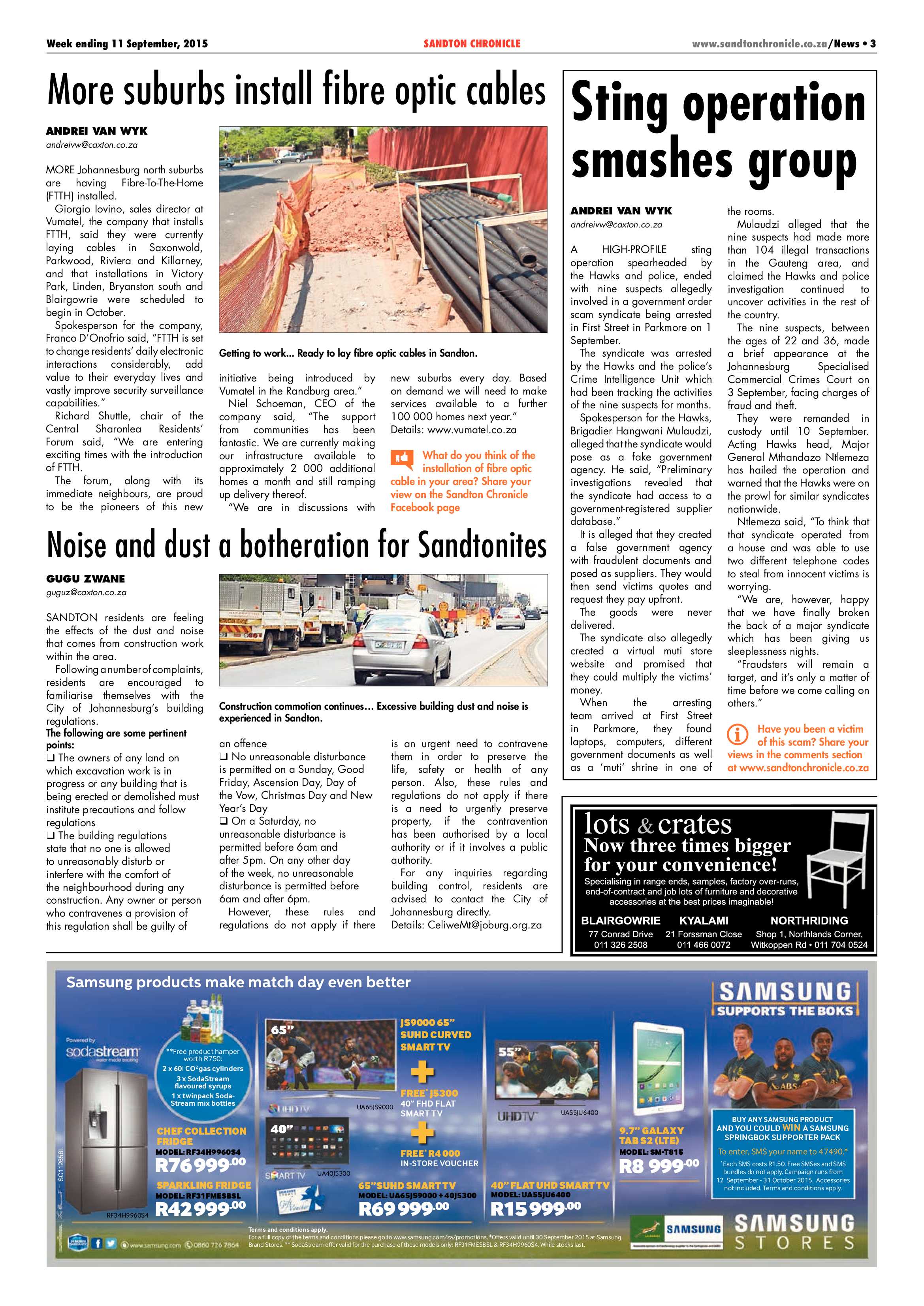 Sandton Chronicle 11 September 2015 page 3