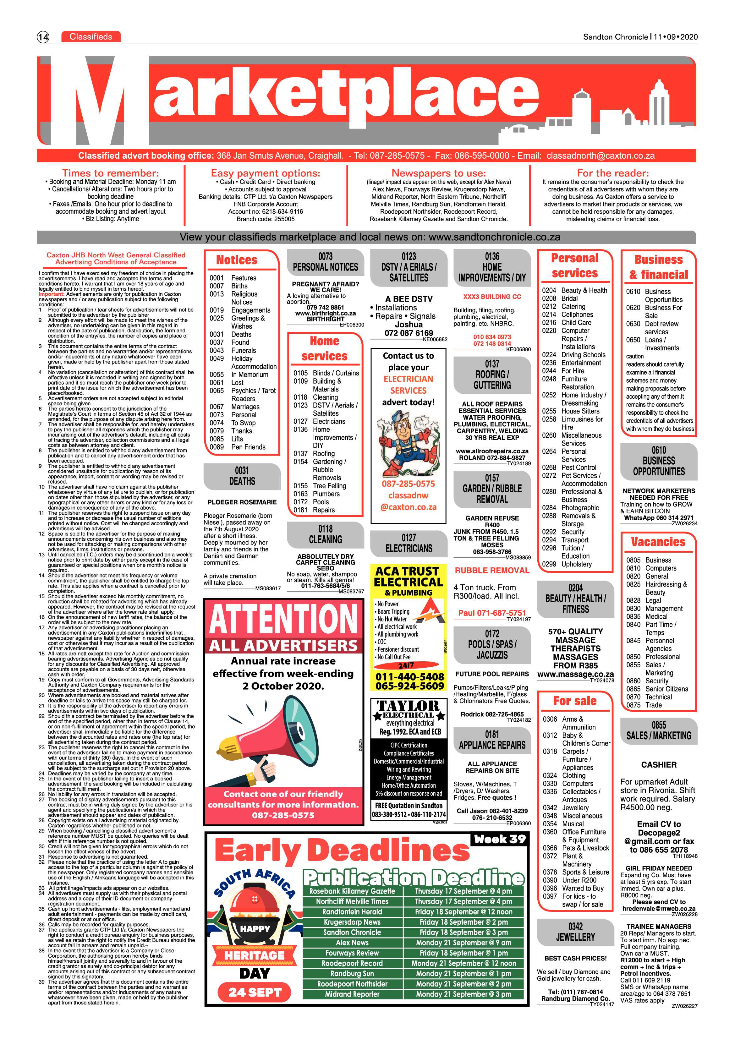 Sandton Chronicle 11 September 2020 page 14