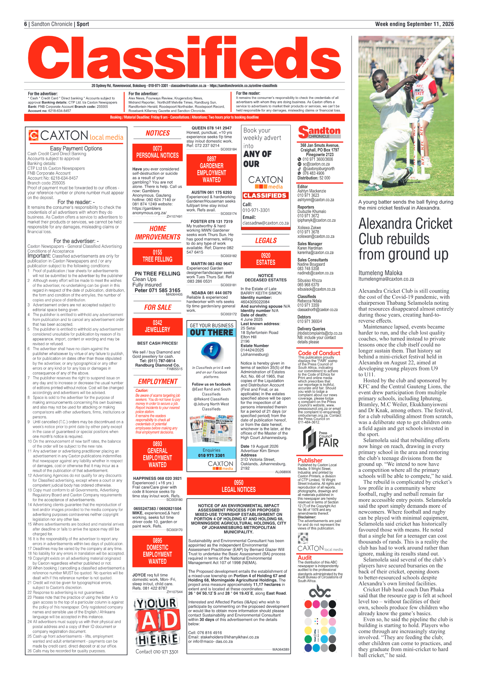 Sandton Chronicle 11 September 2026 page 6