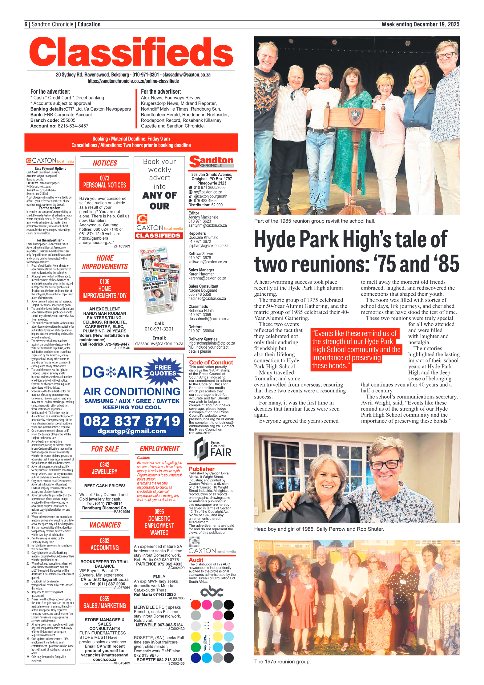 Sandton Chronicle 19 December 2025 page 6