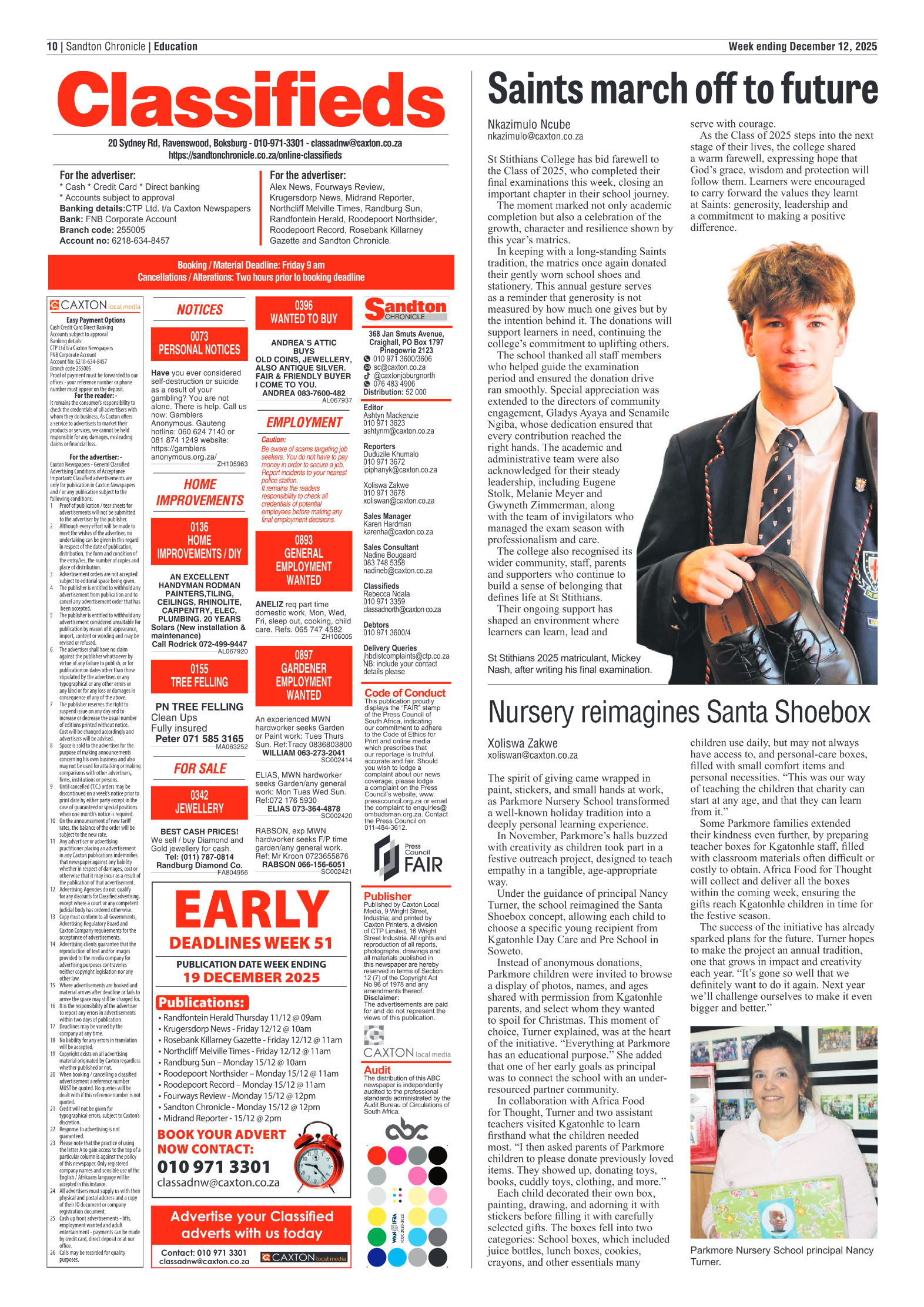 Sandton Chronicle 12 December 2025 page 10