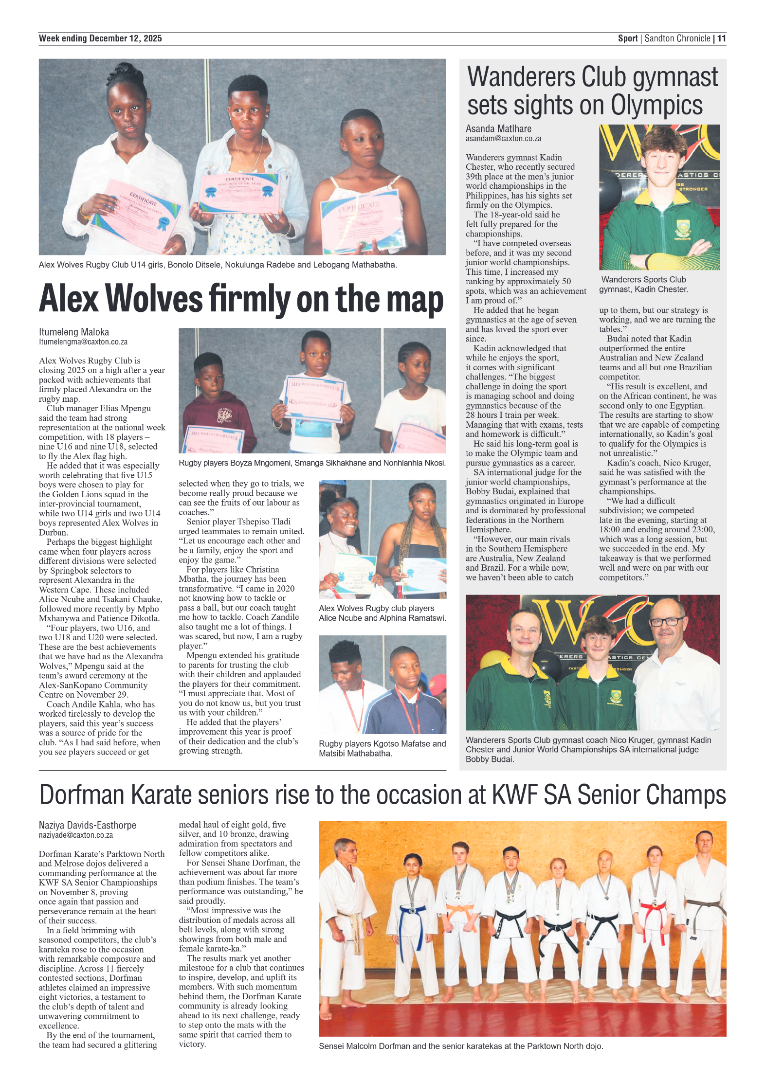 Sandton Chronicle 12 December 2025 page 11