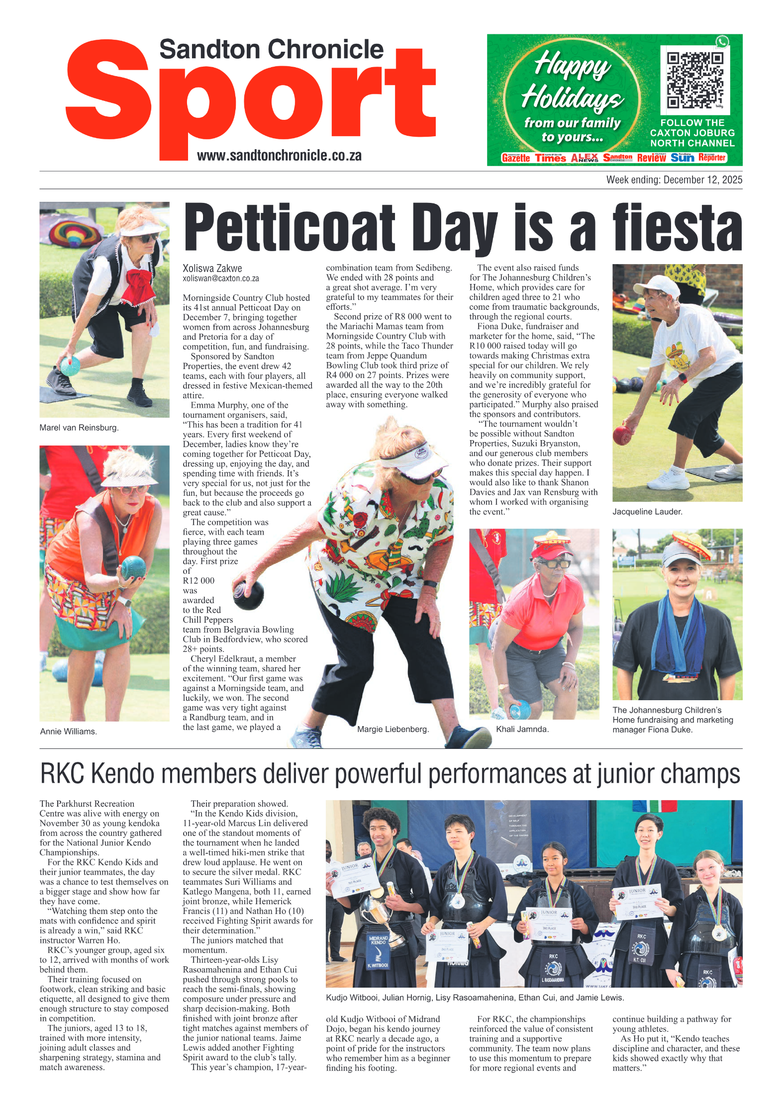 Sandton Chronicle 12 December 2025 page 12