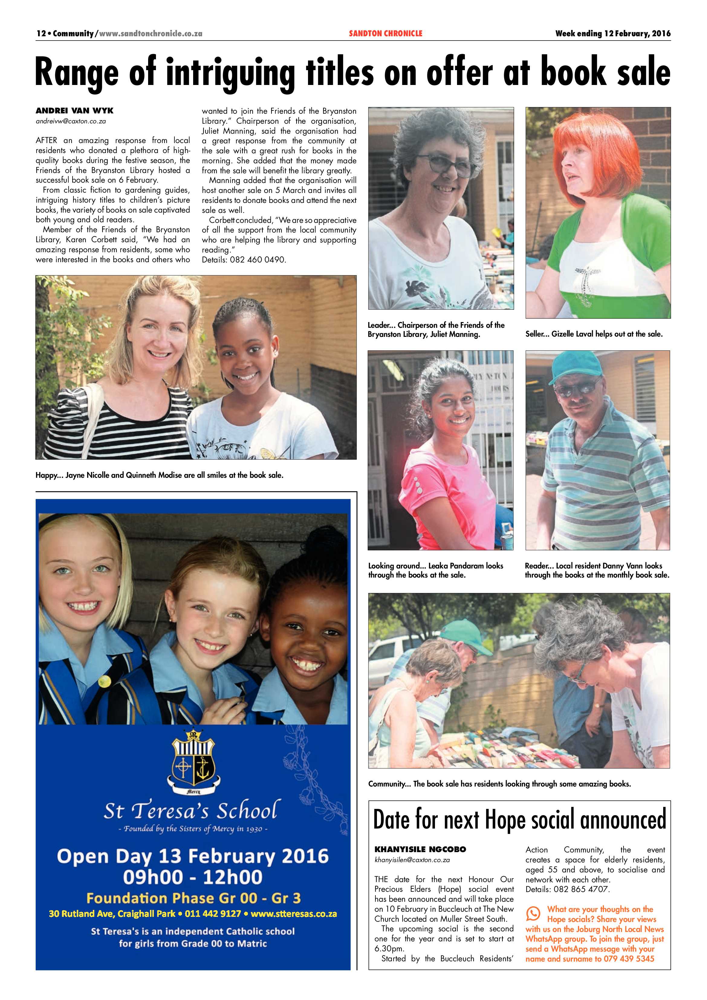 Sandton Chronicle 12 February 2016 page 12
