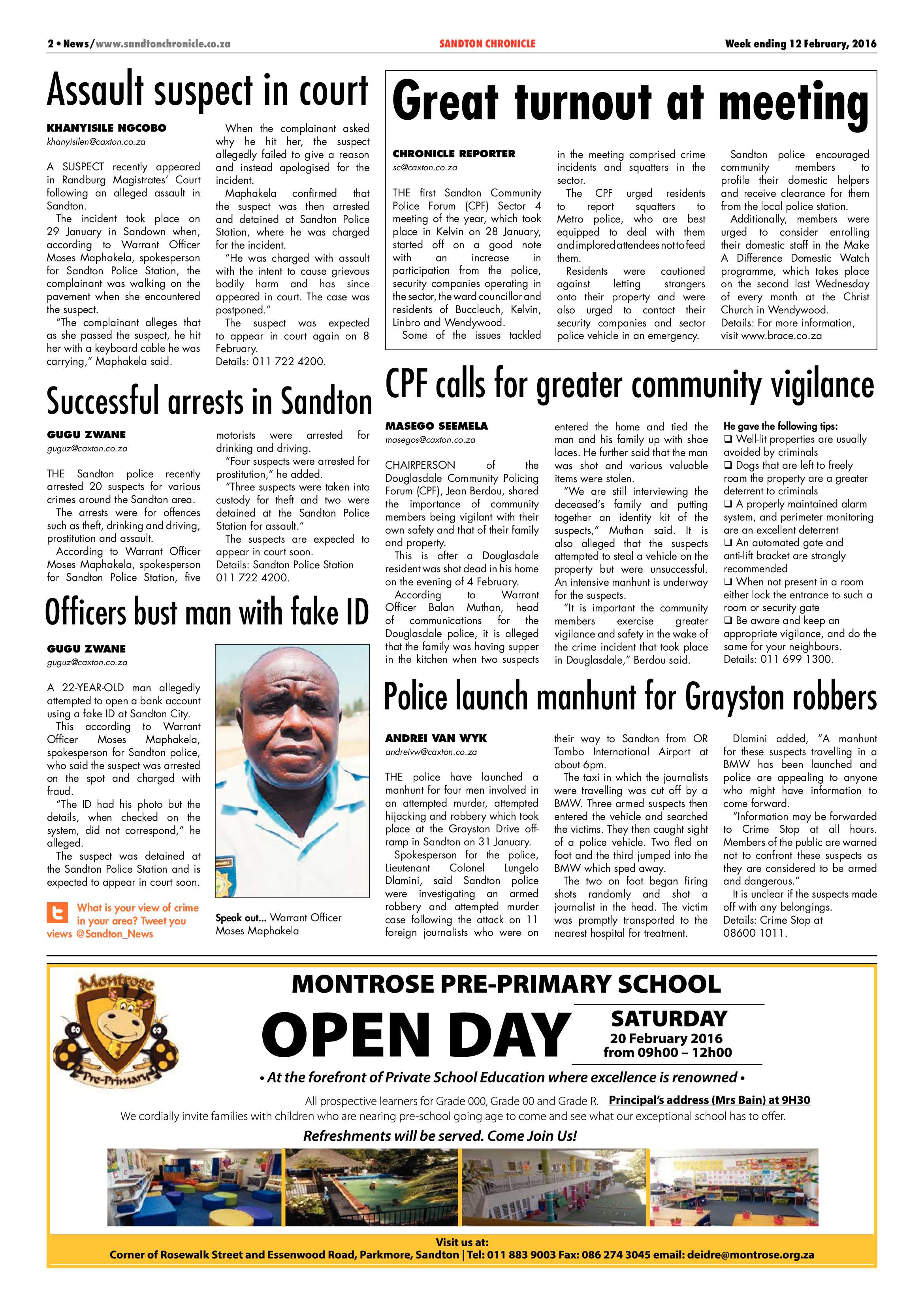 Sandton Chronicle 12 February 2016 page 2