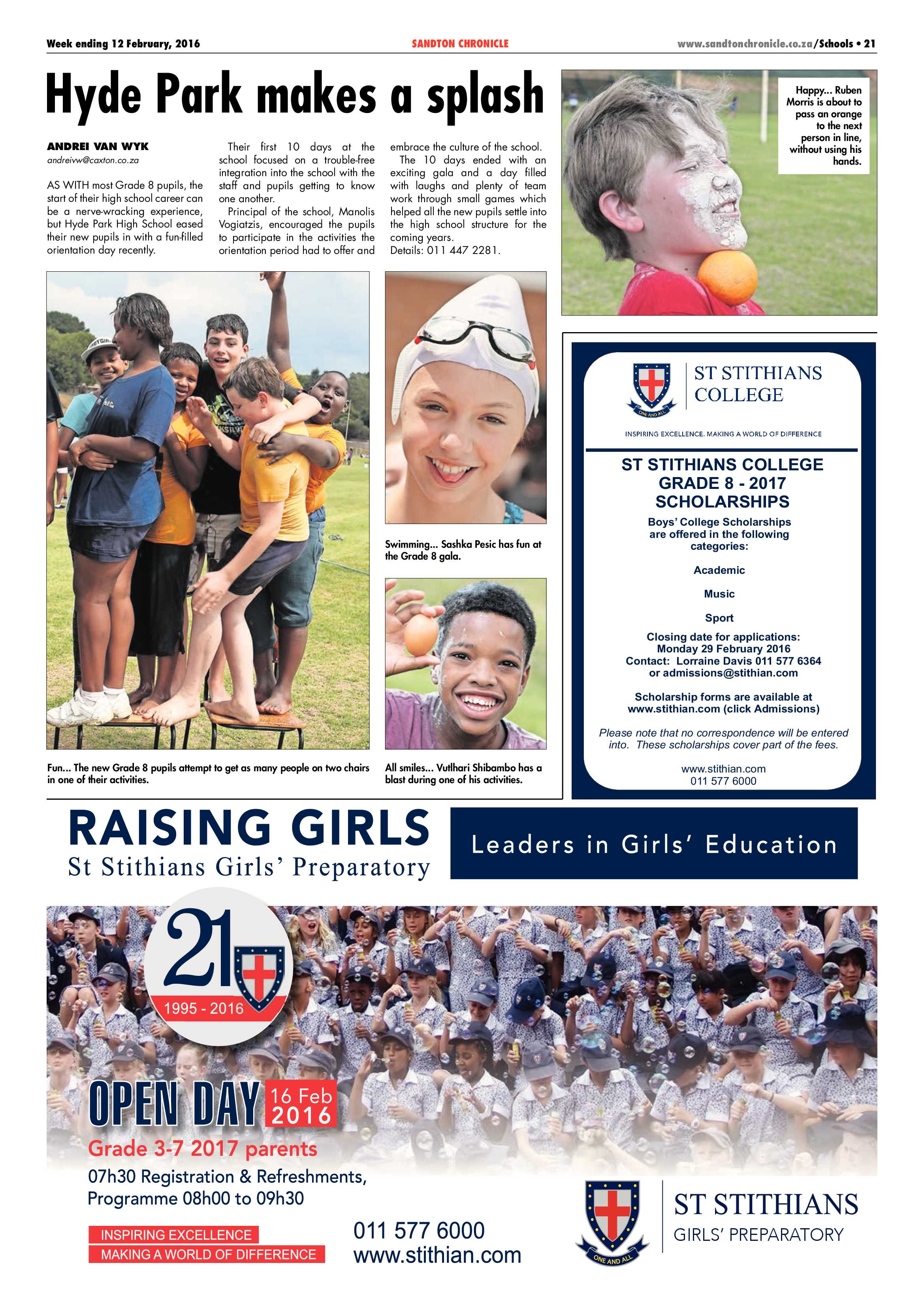 Sandton Chronicle 12 February 2016 page 21